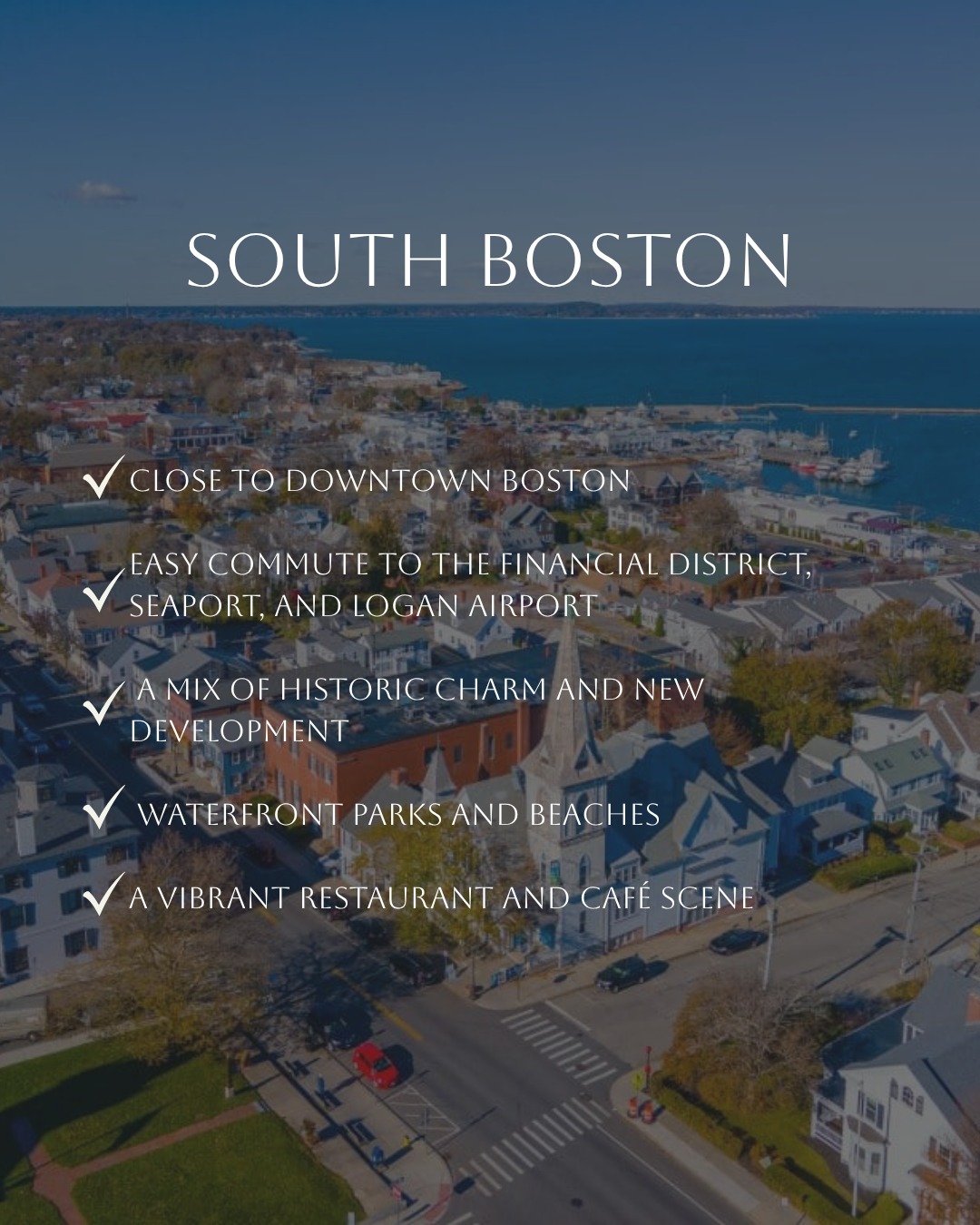 Why are so many young people choosing South Boston?
For many buyers, South Boston offers the best of both worlds. It's close to downtown, has a true neighborhood feel, and makes it easy to stay connected to everything the city has to offer.
I often work with young professionals and growing families who start their homeownership journey here. Walkable restaurants and coffee shops, waterfront parks, easy access to Logan and the Seaport, and a strong sense of community make it easy to see why.
Some stay for years. Others eventually trade city living for a little more space in the suburbs. Either way, South Boston is often where the story begins.
Every buyer's path looks a little different, and helping them find the community that fits this season of life is one of my favorite parts of what I do. 🤍