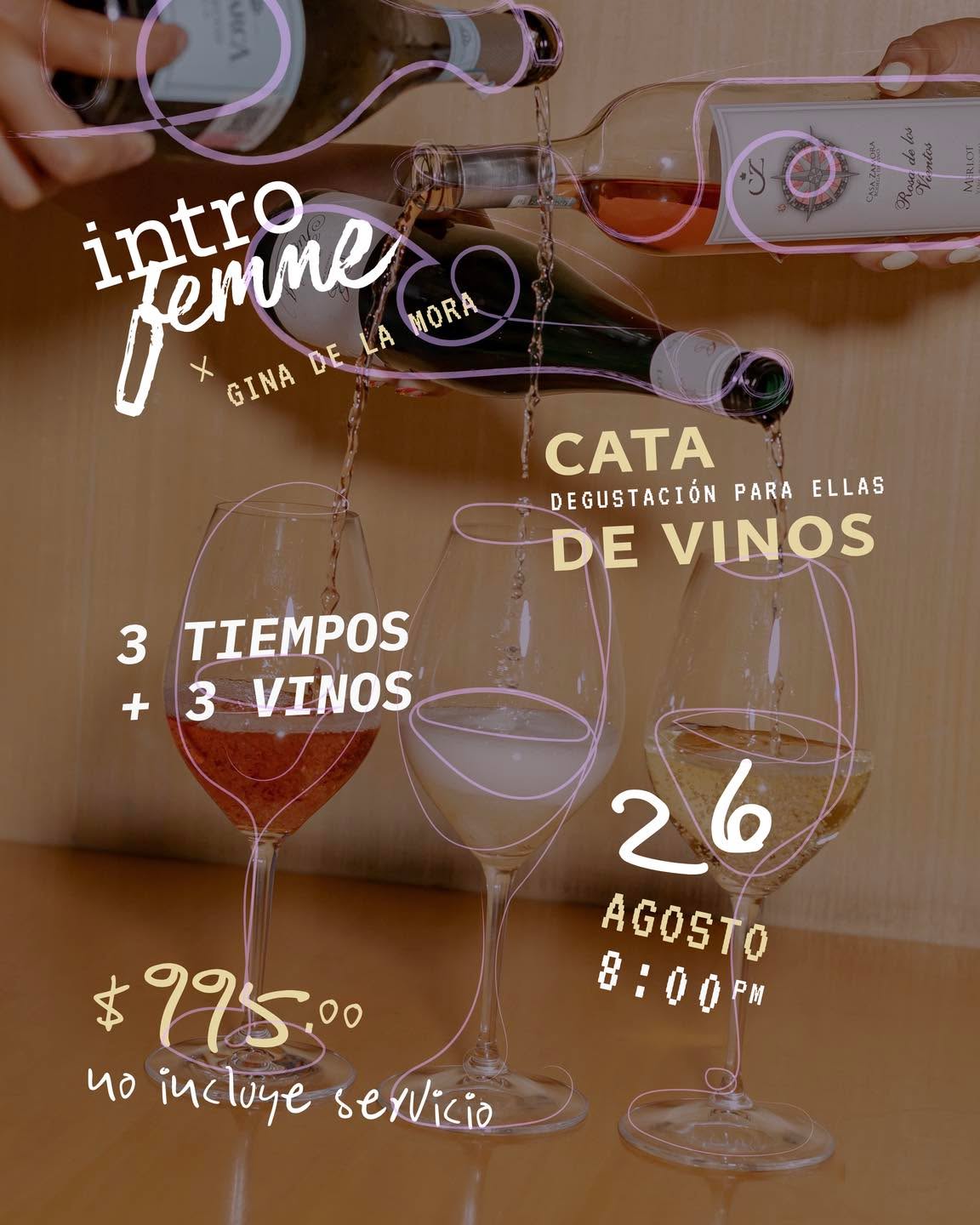 hay planes que solo se disfrutan más entre mujeres🍷 tres vinos, tres platillos y una noche para brindar, platicar y descubrir nuevos sabores ✨ haz tu reserva para el #introfemme de este mes