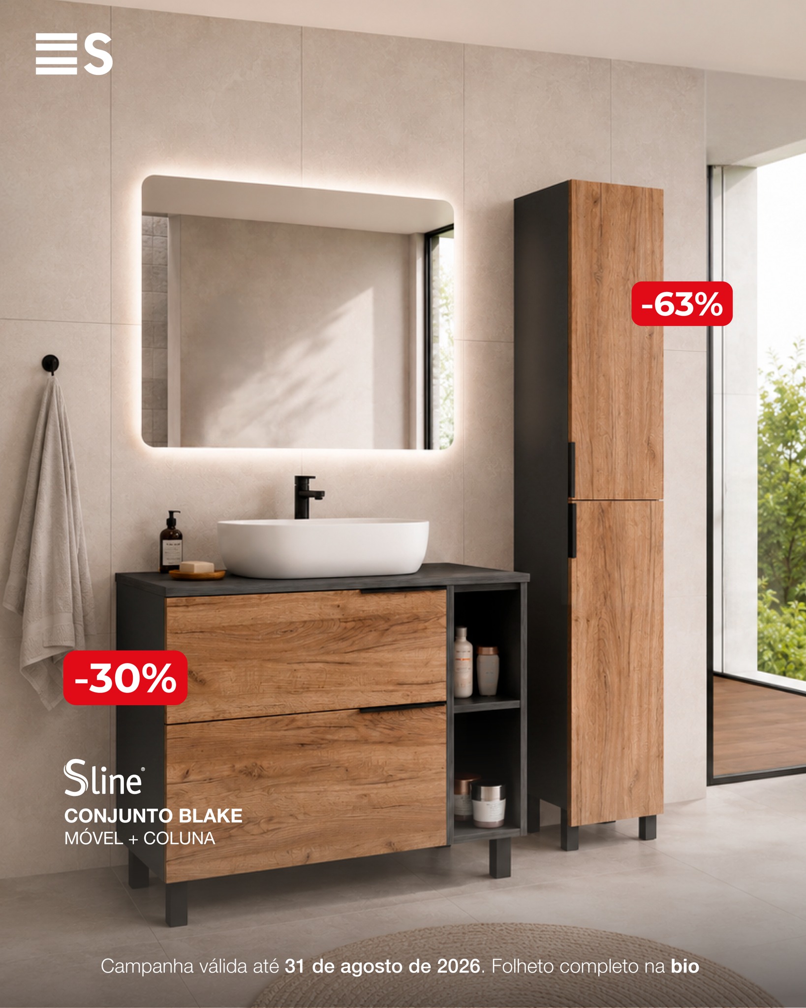✨ Um novo visual para a sua casa de banho, por muito menos.
O design que sempre quis, agora com descontos difíceis de ignorar. 👇
Veja todo o folheto no link da bio.
⏳ Campanha válida até 31 de agosto de 2026.
📍 Visite a Sisal e aproveite esta oportunidade antes que termine.
#Sisal #Sline #CasaDeBanho #MóvelCasaDeBanho #DesignDeInteriores #Remodelação #Decoração #Promoção #Descontos #MateriaisDeConstrução #Inspiração #CasaNova #Obras #Grijó