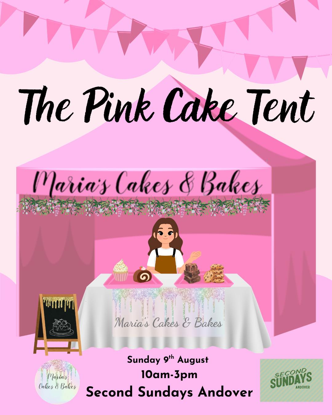 ✨ The Pink Cake Tent is back out this weekend! ✨🎀
Come and find Maria’s Cakes & Bakes for a belly full of sweet treats 🍰💖
📍 Sunday 9th August
⏰ 10am-3pm
📌 Second Sundays Andover
I’ll have a delicious selection of cakes, bakes, and goodies waiting for you 😍 Come say hello and treat yourself (or someone else 😉)
#thepinkcaketent #mariascakesandbakes #downtoncuckoofair #fryernfuntasia #localbaker #supportsmallbusiness #hampshireevents #cakebusiness #bakersofinstagram #homemadebakes #ukbaker #cakestagram #instabakes #sweettooth #weekendplans #treatyourself #cupcakes #brownies #cookies #cakepopup