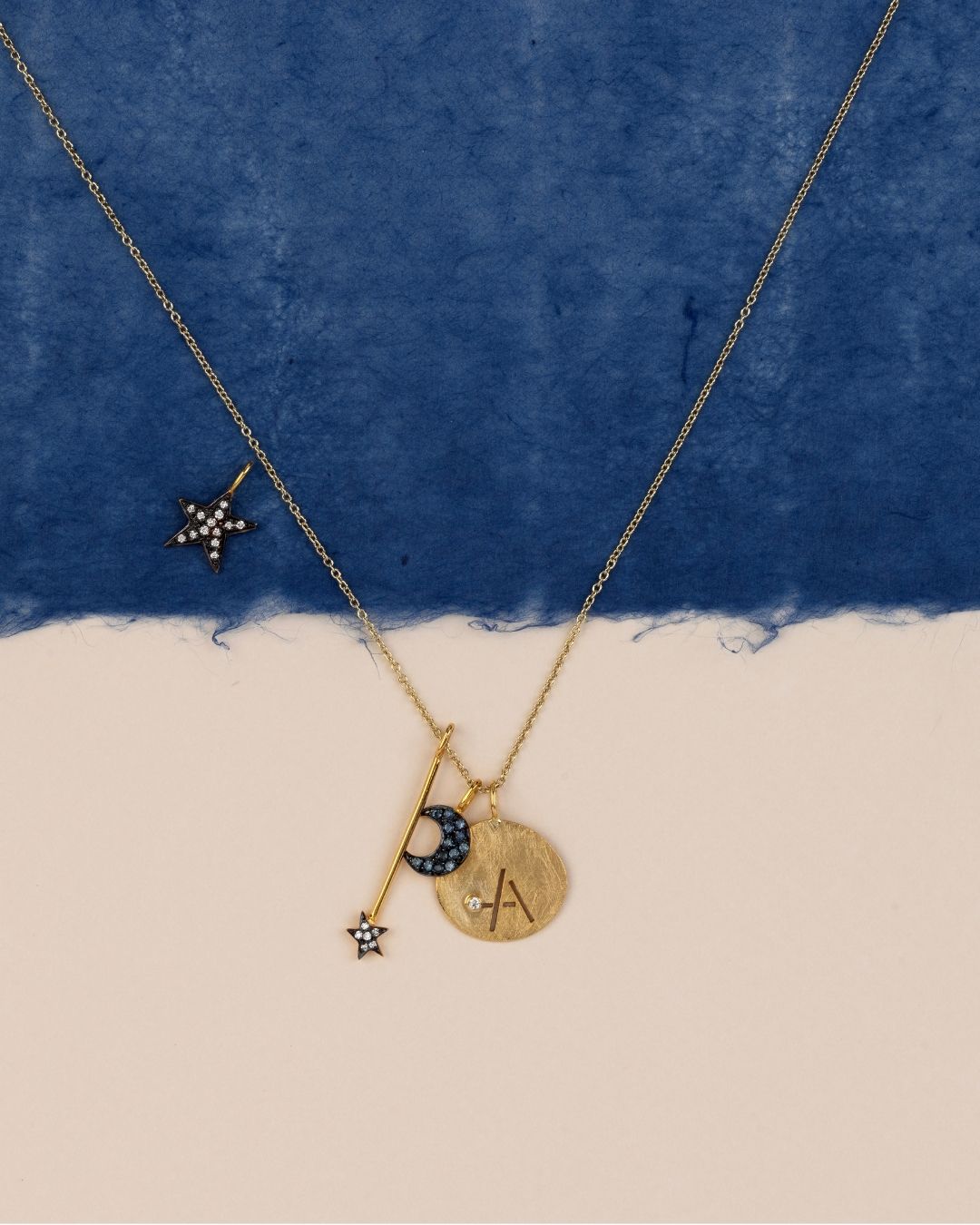 Monogram & symbols 💙 #fotinipsarouli #fotinipsaroulijewellery #finejewelry #handmadejewelry #Pendant