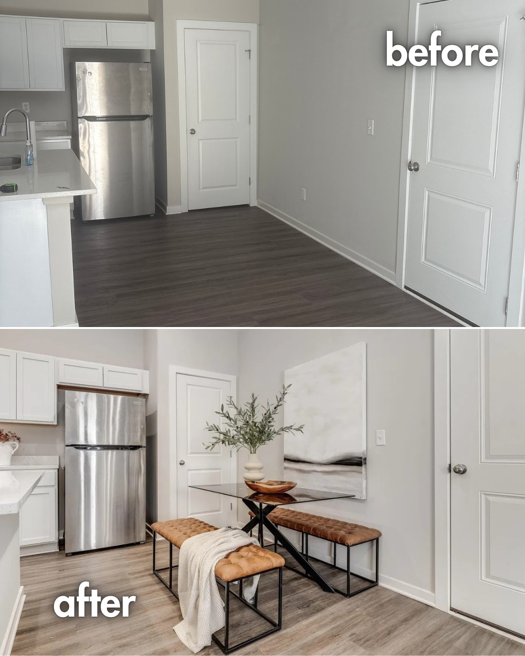 ✨ What a difference staging makes! ✨
The right staging doesn't just make a home look beautiful—it helps buyers picture themselves living there. By highlighting the home's best features and creating warm, inviting spaces, we help homes stand out and make a lasting first impression.
These before & after photos show how strategic staging can completely transform a space and maximize its appeal to potential buyers.
Thinking about selling your home or have a listing that needs to shine? We'd love to help!
📩 DM us today for staging inquiries and let's make your home market-ready!
#HomeStaging #BeforeAndAfter #HomeSelling #RealEstateMarketing #InteriorDesign