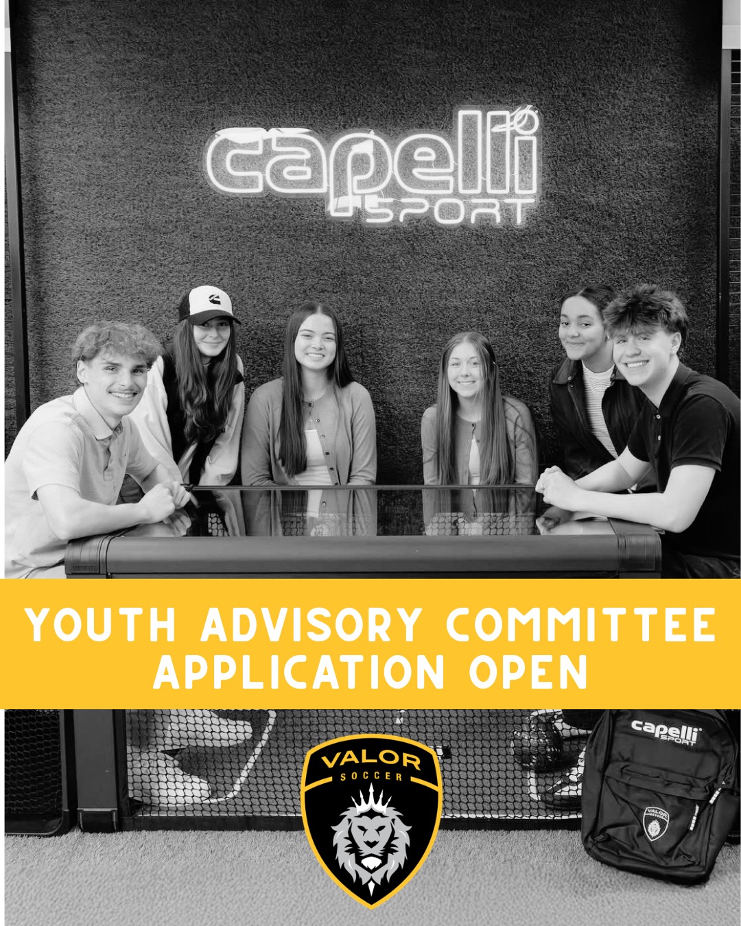 Applications are now open for our Youth Advisory Committee (YAC)!
Last year's YAC set the bar high. Throughout the year, our members grew as leaders, worked together on meaningful club initiatives, and brought thoughtful ideas that helped make a positive impact on Valor. We're excited to welcome the next group of leaders to continue that tradition.
If you're a current Valor Soccer player on an Elite, Premier, or Select U16–U19 team, this is your opportunity to help shape the future of our club while growing as a leader alongside your peers.
As a YAC member, you'll:
-Develop leadership and teamwork skills
-Collaborate on projects that benefit our club and community
-Share ideas and feedback directly with club leadership
-Represent the voice of Valor's youth
Applications are open now through Tuesday, August 26. Eligible players will receive a message in PlayMetrics with the application and additional details.
If you're ready to make an impact on and off the field, we encourage you to apply! #WeAreValor #ValorPride #YAC