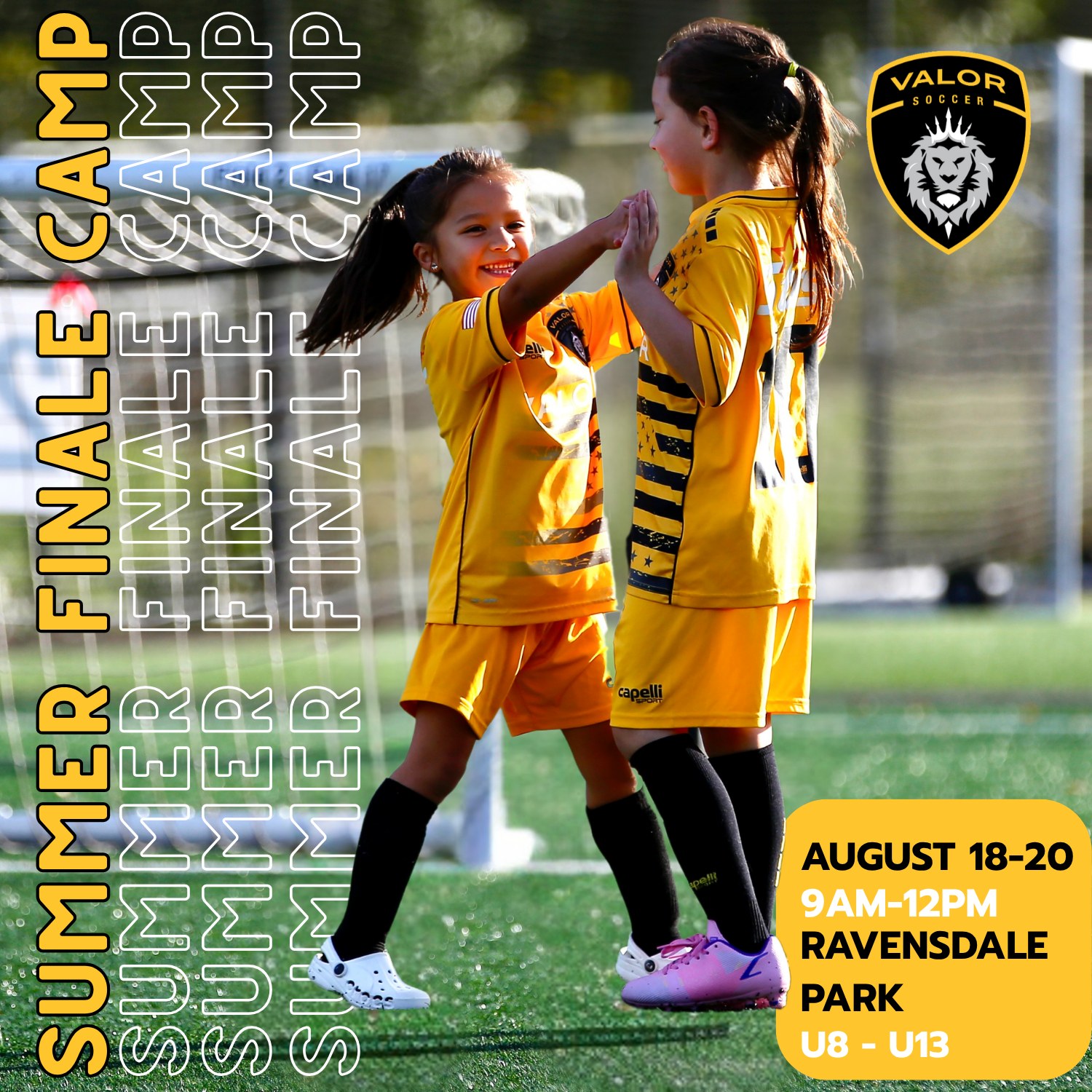 There's still time for one more camp before summer wraps up!
Registration for our Summer Finale Camp closes tomorrow, August 11, at noon. Whether your player joined us all summer long or hasn't made it to a camp yet, we'd love to have them finish the summer with us. #SoccerCamp #SummerSoccer #WeAreValor
August 18-20
9am-12pm
Ravensdale Park
Boys & Girls U8-U13
To register, click the link in our bio.