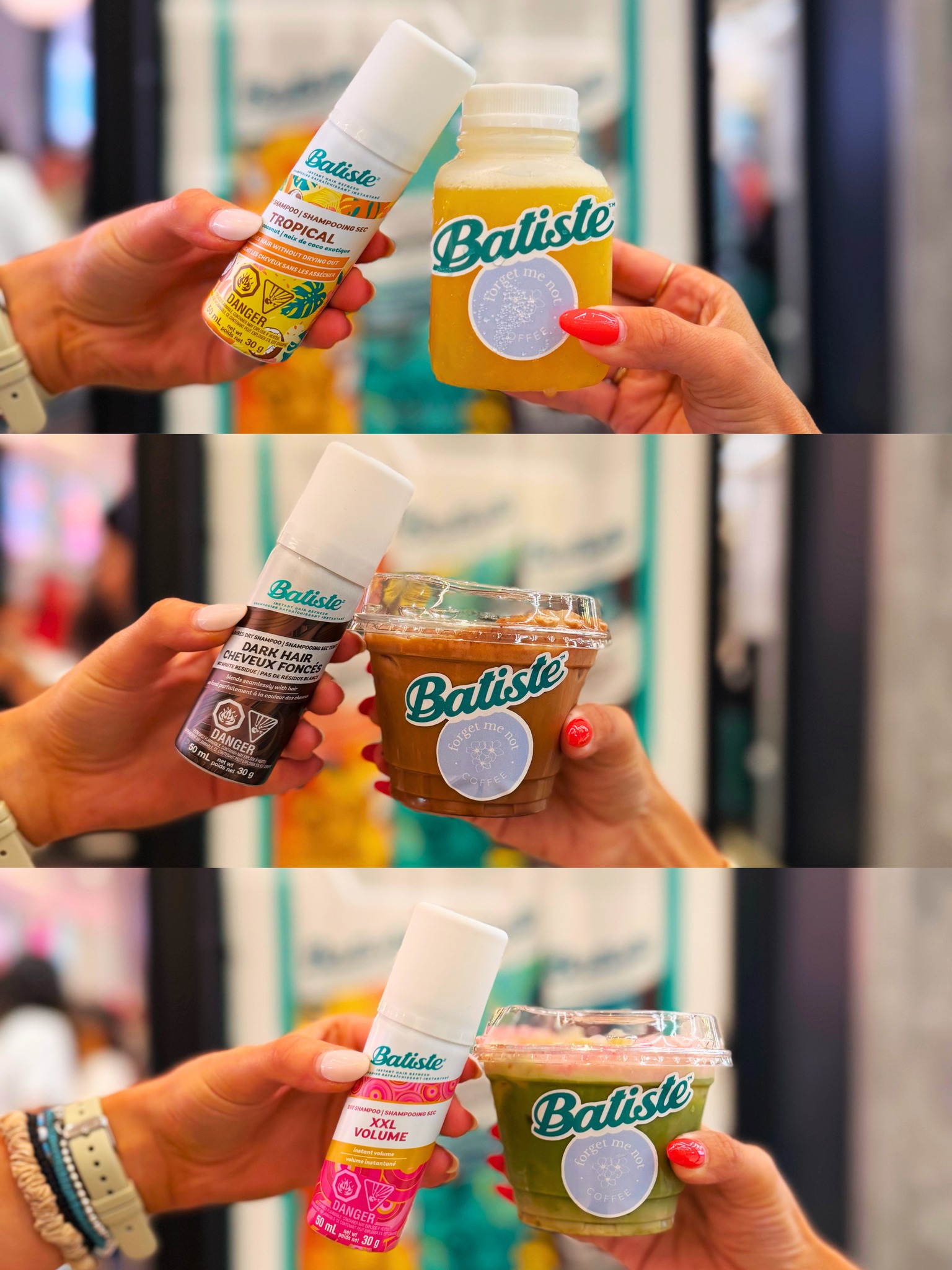 Keeping Toronto moving with an Instant Refresh - fresh hair and fresh sips with @batistecanada at Union Station! ☀️✨
We teamed up with @forgetmenotcoffee.to to serve up a flavourful blend of summer-inspired drinks, including the Berry Extra Matcha, Cold Brew-nette, and Pretty in Piña Colada. 🍓🍵☕🍍
Paired with Batiste's on-the-go hair refresh, commuters got a taste of the ultimate summer duo. 💛
#ExperientialMarketing #BatisteCanada #eXperienceIsEverything