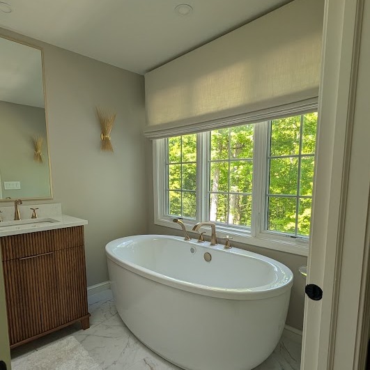 I get the most pushback from clients on the cost of custom draperies. Perhaps it's because until you see it, you don't "get it".
Sometimes people were raised in homes where they never had draperies.
Other times, people think it's unnecessary.
Usually, those same people will admit their homes felt "cold". . .
This is usually one of those finishing touches. Something people save for "later", but wow, when the draperies are added, what a difference it makes! Every time the clients admit they are SO happy they trusted me and just did it!
#interiordesign #homedesigntips #customwindowcoverings #windowtreatment #clevelandohio @impeccablenest #interiordesigner #customhomedesign #wholehomedesign