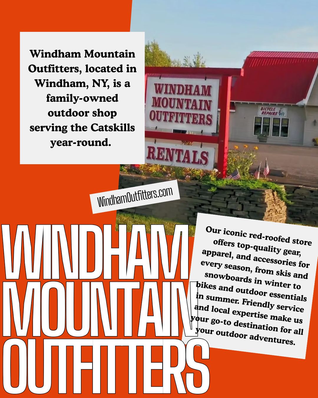 Top of the line gear and equipment for rental or purchase - let's get you outside!