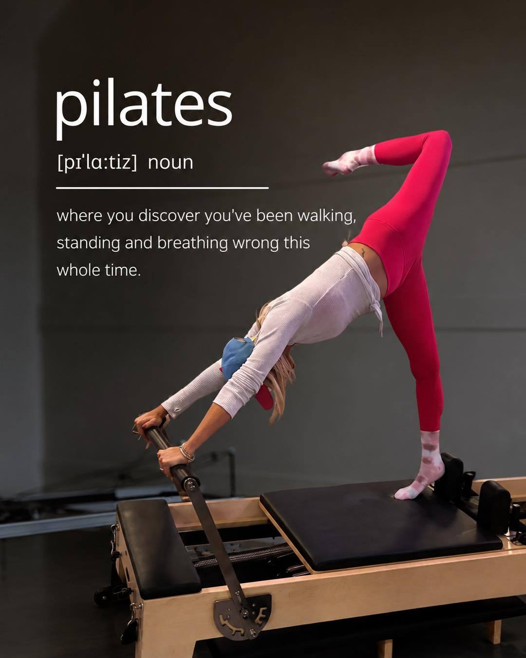 Pilates: the workout that makes you question everything you thought you knew about having a body. 😂
Wait… my ribs are supposed to do WHAT?
My pelvis has a neutral position?
I’ve been breathing wrong too?! 😅
But that’s the magic of Pilates. ✨
It’s not just about getting stronger—it’s about learning how your body is actually designed to move. Better posture. Better alignment. Better balance. More control. And a whole lot more body awareness.
Suddenly you’re standing taller, moving differently, and catching yourself thinking…
“Wow, I really WAS doing that wrong my entire life.” 😂
Come discover muscles you didn’t know existed. 🤍
And don’t forget to book your classes for the weekend -we’ll fix your walking, breathing AND standing together. 😉