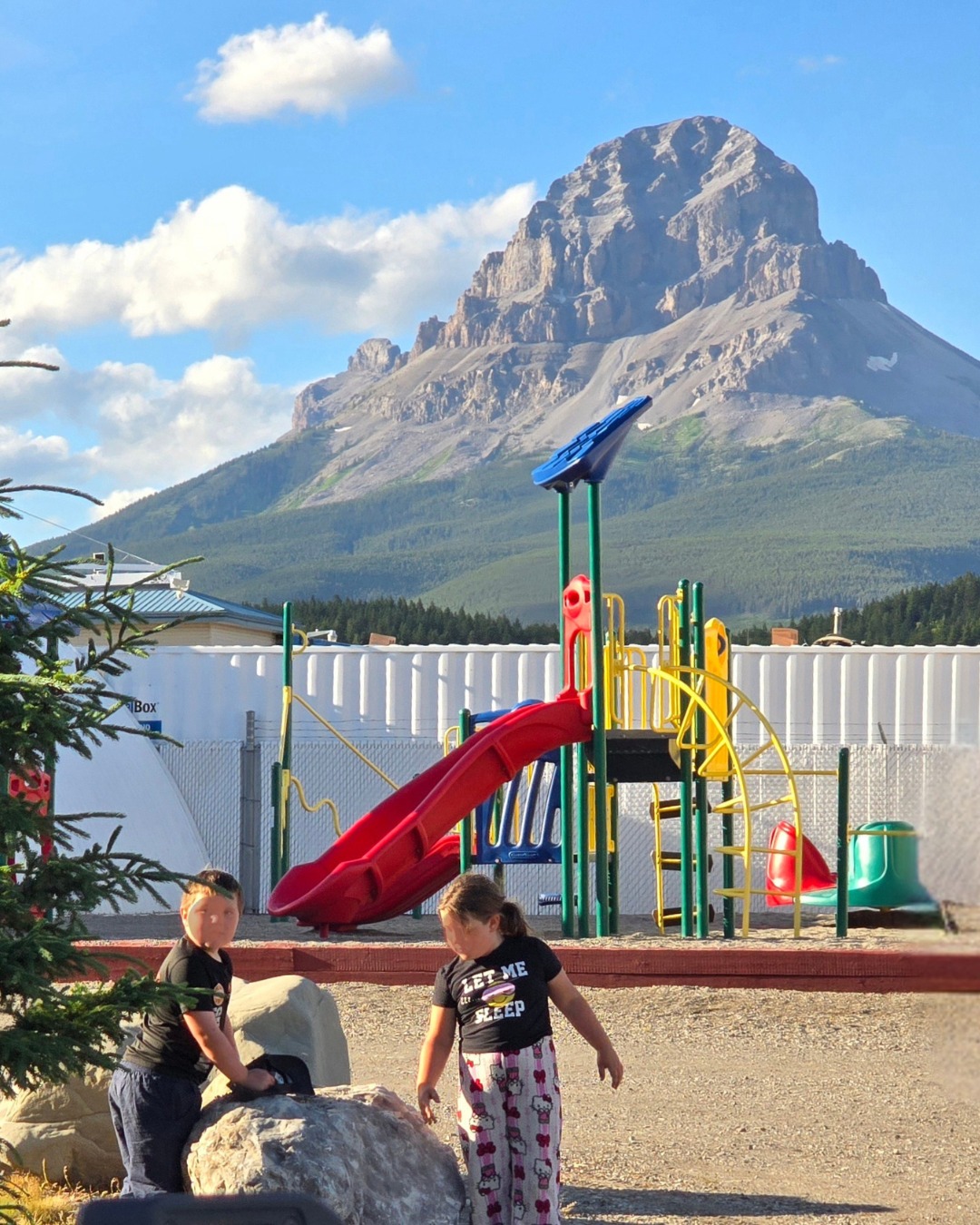 If you're looking for the kids around here, don't bother checking their campsite.
They're probably riding bikes, hanging at the playground, playing mantracker, or seeing who's ready to head down to the creek.
They'll show up when they're hungry.