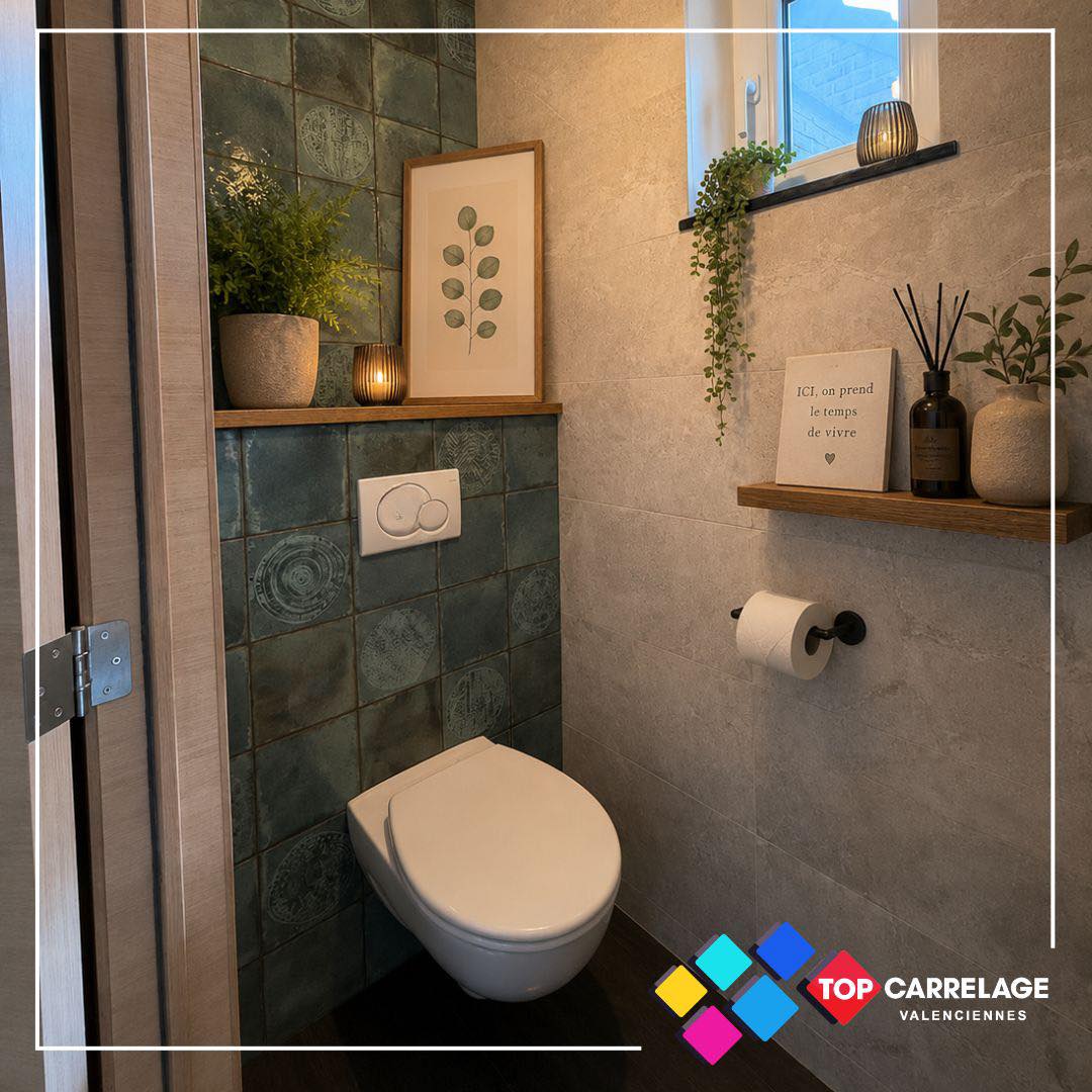 ✨ Quand le carrelage devient un véritable élément déco ✨
Ambiance chic et contemporaine pour cette rénovation de WC👌
🔹 Carrelage 20x20 bleu/vert aux reflets profonds pour apporter du caractère et du relief
🔹 Association avec un grand format effet pierre pour une atmosphère élégante et moderne
🔹 Mélange des textures, des matières et des nuances pour un rendu à la fois chaleureux et raffiné
Chaque détail a été pensé pour transformer un petit espace en une pièce design et tendance ✨
📍 Pose réalisée avec soin par lcp rénovations du bâtiment , merci encore pour cette jolie collaboration.
#carrelage #decorationinterieure #salledebain #wcdesign #designinterieur #carrelagedesign #posecarrelage #ambiancemoderne #maisoncontemporaine