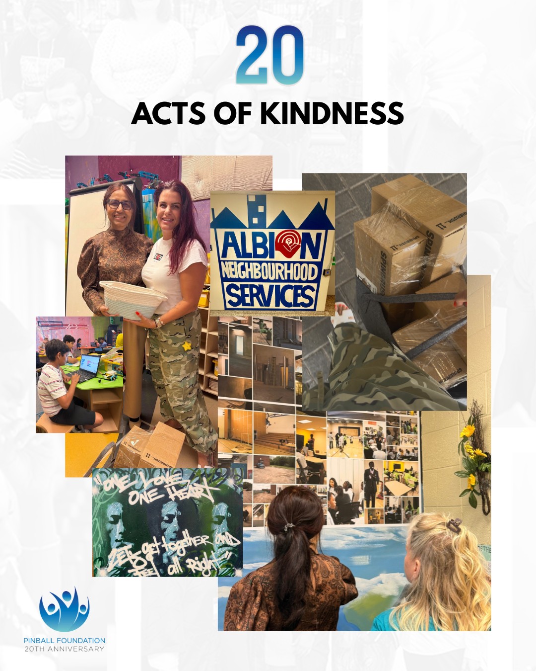 We're celebrating 20 years of the Pinball Foundation with #20ActsofKindness.
Our team delivered hygiene and personal care essentials to a local community hub. Having access to the basics can provide a little extra comfort, confidence, and care when it's needed most.
How are you spreading kindness? 💙