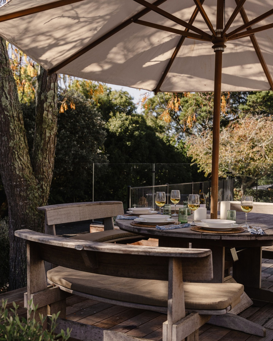 The iconic Ethan Setting is designed around connection.
With its round table and curved benches, everyone stays part of the conversation, while the segmented seating makes it easy to move in and out.
Paired with an Ethan umbrella, it creates a considered outdoor room with shade, comfort and a strong sense of place.
Handcrafted in Whanganui, New Zealand for over four decades.
Explore more via the link in bio.