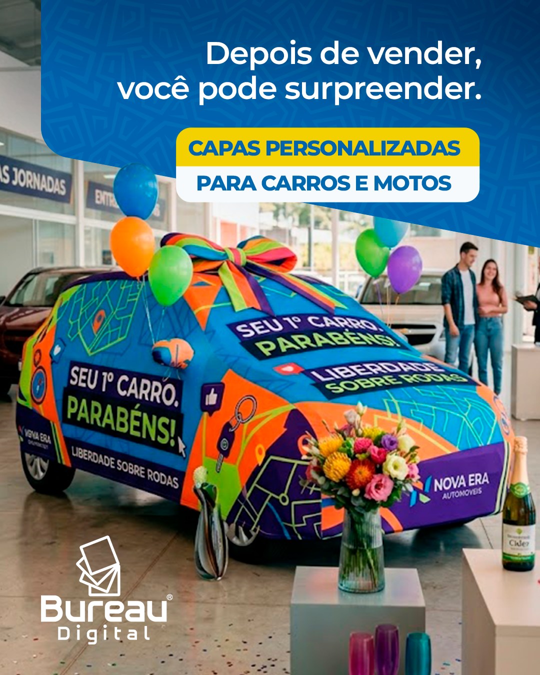 DEPOIS DE VENDER, VOCÊ PODE SURPREENDER! 🎉🚗
Com as Capas Personalizadas em tecido do Bureau Digital, a entrega do veículo novo ganha um toque de exclusividade, emoção e alto apelo visual para fotos e redes sociais.
📸✨Por que investir em capas personalizadas para o seu pós-venda?
🎉 ENCANTAMENTO IMEDIATO:
Crie o efeito "uau" na entrega das chaves
🎨 IMPRESSÃO POR SUBLIMAÇÃO:
Cores vivas, estampa total e 100% personalizada com a sua marca ou mensagens comemorativas
🚗 PRONTAS PARA USO:
Produção sob medida para cobrir carros e motos com perfeição
📲 MARKETING ORGÂNICO:
Fotos perfeitas para o seu cliente postar e marcar a sua concessionária nas redes
Eleve o padrão de atendimento do seu cliente final com a qualidade que só o Bureau Digital oferece! 🏆
👉 Solicite um orçamento via WhatsApp:
📱 (83) 9168-4567 (João Pessoa)
📱 (84) 8829-3122 (Natal)
#BureauDigital #CapasPersonalizadas #PosVenda #Concessionaria #ExperienciaDoCliente #ImpressaoDigital #SublimacaoEmTecido #ComunicacaoVisual #JoaoPessoa #Natal