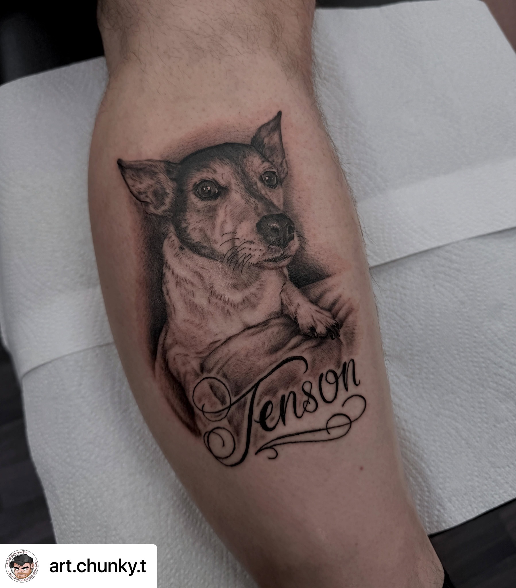 @art.chunky.t Immortalising @gazzo2006 ās old boy Jenson the other day