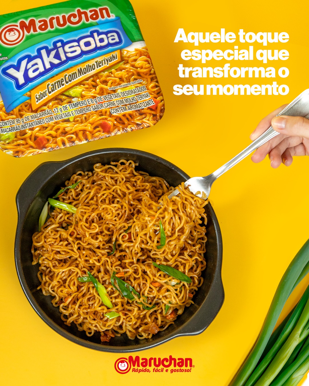 O Yakisoba Maruchan sozinho já é incrível, mas com um toque especial ele vira uma verdadeira experiência! 🥢✨
O molho sabor Carne com Teriyaki ganha ainda mais frescor e sabor quando você adiciona cebolinha picada, gergelim ou aquele ingrediente que você ama.
É a união perfeita da praticidade do dia a dia com aquele capricho de chef em apenas 4 minutinhos! 🤤💛
Qual é o ingrediente secreto que nunca pode faltar para transformar o seu Maruchan Yakisoba? Conta pra gente nos comentários! 👇
#MaruchanBrasil #MaruchanYakisoba #Ajihen #ToqueEspecial #Teriyaki #SaborInconfundível #Praticidade #AppetiteAppeal #MomentoMaruchan