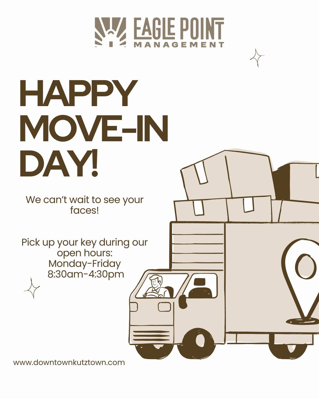 📦🔑Move-in has begun! Stop by the office to pick up your key… and our very new keychains have just arrived for you!
#livehowyouwantto #movein #fallsemester #downtownkutztown #eaglepointmanagement #offcampushousing #studenthousing #propertymanagement #kutztownuniversity #livehowyouwantto