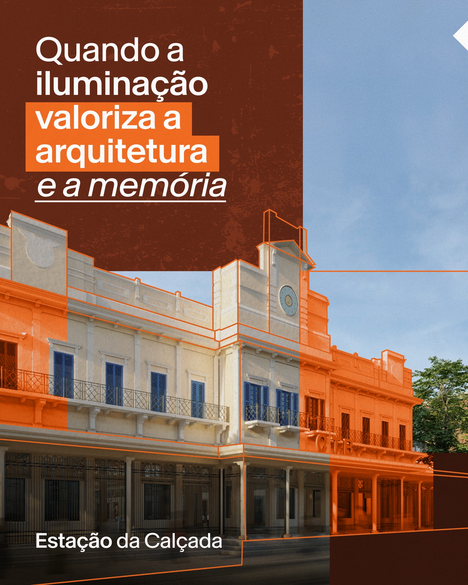 Projetar a luz para um espaço histórico é um exercício constante de sensibilidade, em que a inovação precisa atuar discretamente para que a estrela principal continue sendo a própria arquitetura.
A Estação da Calçada renasce como ponto de partida do novo VLT de Salvador, um verdadeiro patrimônio vivo que conecta história, modernidade e as pessoas no coração da Cidade Baixa.
Criar o projeto lumínico desse espaço significou fazer a tecnologia dialogar com o tempo, resgatar memórias, trazer segurança e devolver o espaço público para a população.
Arquitetura: @soteroarquitetos
Projeto luminotécnico: @peuresende / @jonasmagalhaesld / @arquitetocristhian
Gestora: ctbtrilhos
