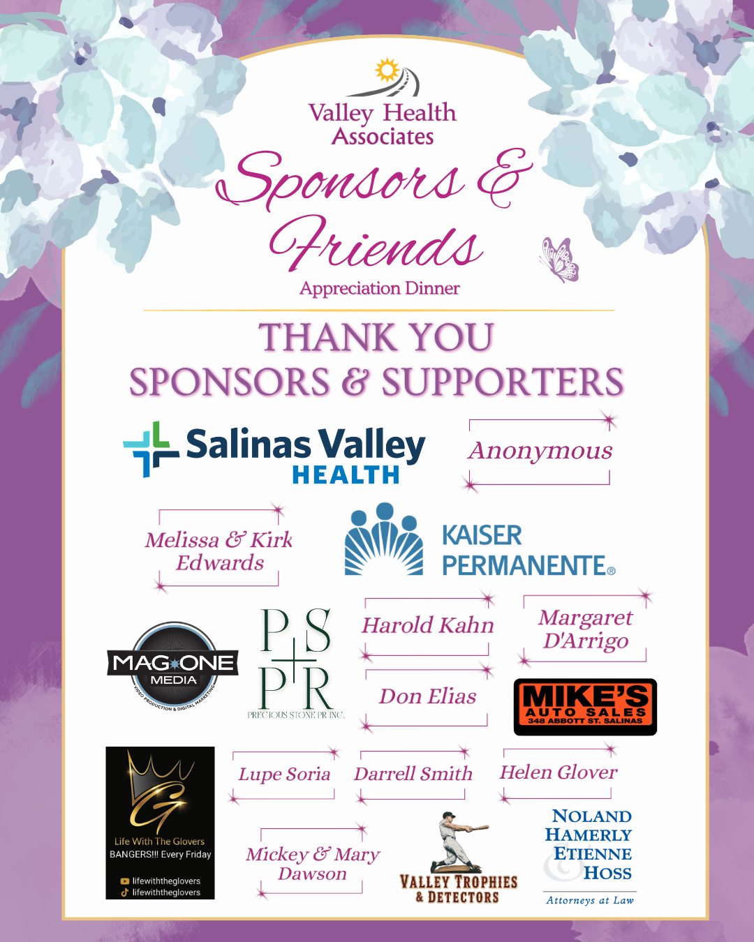 Thank you to all of our incredible sponsors and supporters for making the Sponsors & Friends Appreciation Dinner so special. Your generosity and continuous support fuel our mission and empower our community every day.
Click the link to see photos of how wonderful our event was!
https://www.richardgreenphotography.com/Valley-Health-Associates-Appreciation-Dinner-8-8-26
#ValleyHealthAssociates #VHA #Nonprofit #SponsorsandFriends #ThankYou