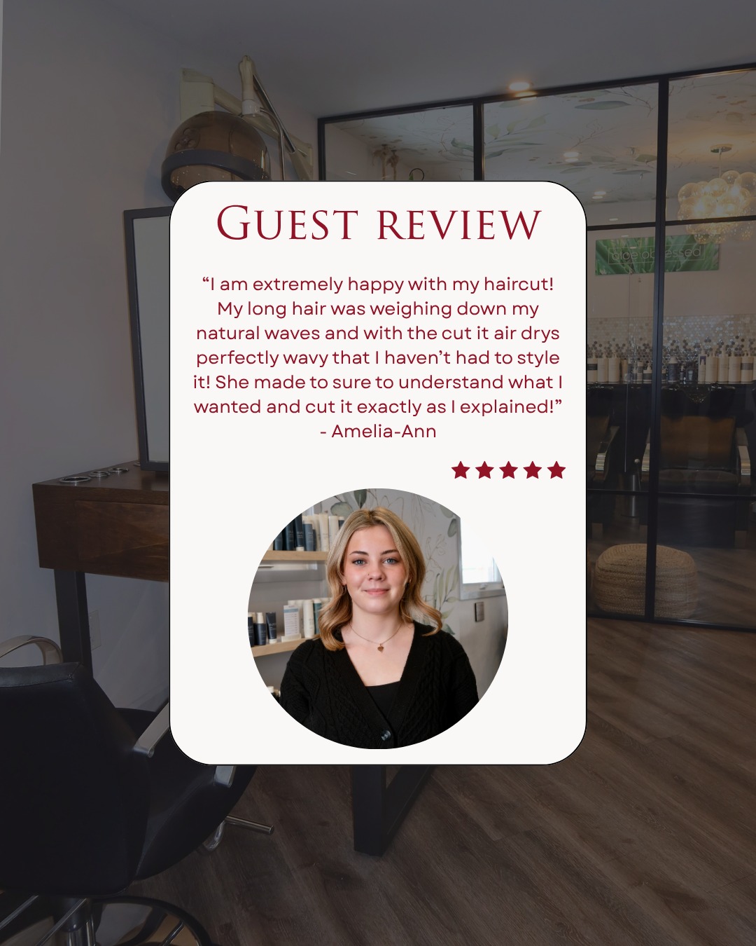 Nothing makes us happier than hearing how you feel when you leave our chair. 🥹❤️
Your kind words mean the world to our team and remind us why we love what we do. Thank you for trusting us with your hair, your time, and your experience. ✨