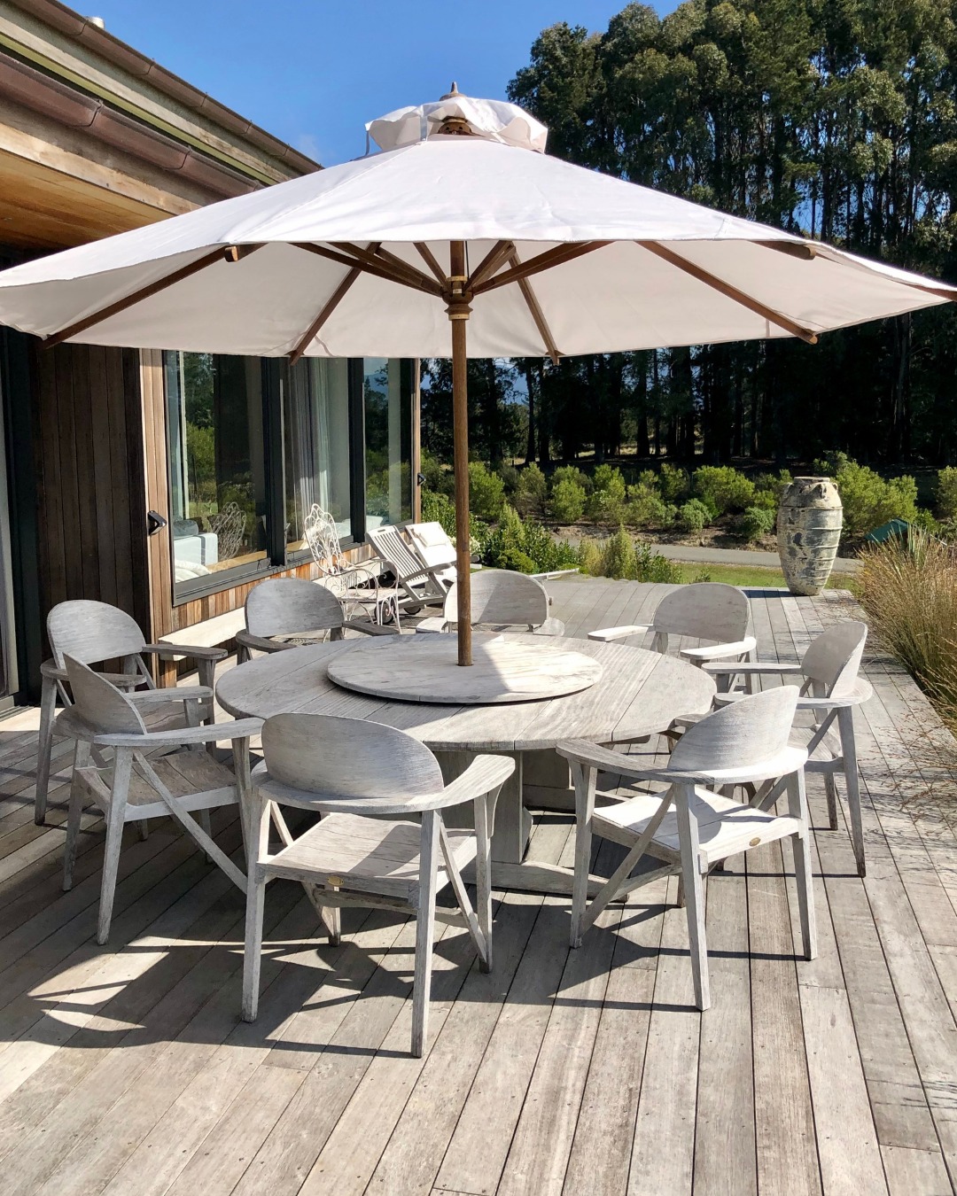 There’s something beautiful about well-crafted furniture as it ages.
The clean lines of these chairs remain as considered as ever, while the timber has weathered naturally to a soft silver-grey.
Rather than taking away from the setting, that patina becomes part of its character. A quiet reminder of all the lunches, dinners and good times spent outside around the table.
Proudly Designed & Handcrafted in New Zealand Since 1984.
Explore Ethan dining settings on our WEBSITE, link in bio.