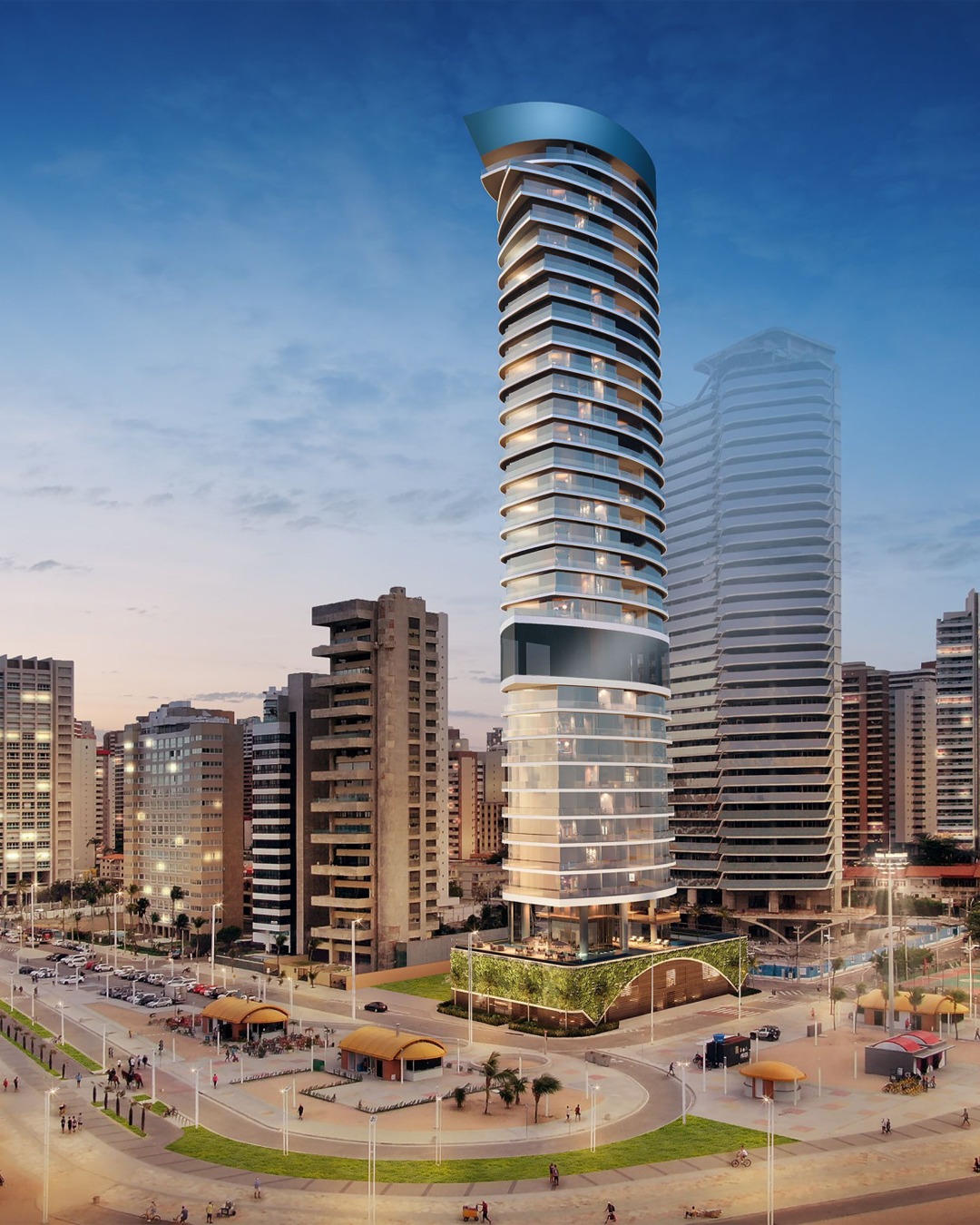A definição de morar bem vai além de um endereço bem localizado; ela se consolida na experiência, na intenção e no conforto que o ambiente proporciona. Foi com esse olhar atento que a Normatel concebeu o Edifício DC 360 (Dona Cotinha 360º), em Fortaleza.
Para isso, o projeto acústico assinado pelo Audium foi integrado desde o início para garantir privacidade, ruídos controlados e acolhimento nas áreas comuns, acompanhando as inclinações da fachada para personalizar cada espaço. O maior desafio foi distribuir áreas de lazer, como academia, gourmet, lounge, bar e piscina, pelos andares, sem afetar o silêncio dos apartamentos. A solução veio com amortecedores, desacoplamento estrutural nas piscinas, pisos flutuantes, além de esquadrias, paredes e forros sob medida.
O resultado é um edifício belíssimo que integra privacidade, bem-estar e acústica à rotina, entregando uma experiência verdadeiramente completa para quem vive ali.
Arquitetura: Luiz Fiuza Arquitetos (@luizfiuza) / Trê Arquitetura (@trearquitetura)
Obra: Normatel (@normatelincorporacoes )
Projeto acústico: Felipe Paim / Priscilla Karen / Débora Barretto / Lorena Cédro
Materiais: @aubicon /@vibranihil_amortecedores / @ambiacustica / @knaufbr / @trisoftoficial