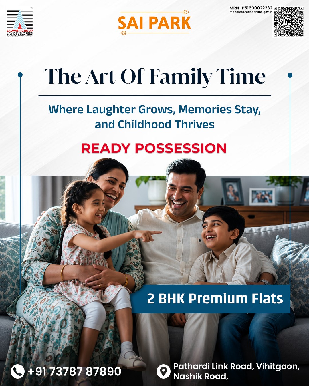 🏡 The Art of Family Time Starts Here! ✨
Where every corner brings comfort, every moment becomes a memory, and every day feels a little more special.
Discover Sai Park thoughtfully designed 2 BHK Spacious Flats with Ready Possession, made for the life your family deserves. 🏠✨
📍 Address: Pathardi Link Road, Vihitgaon, Nashik Road, Nashik
📞 Contact: +91 73787 87890
#SaiPark #ReadyPossession #2BHKFlats #SpaciousFlats #NashikRealEstate #NashikHomes #NashikProperty #DreamHome #FamilyHome #HomeSweetHome #RealEstateNashik #NashikRoad #PathardiLinkRoad #Vihitgaon #NewHome #PropertyInNashik #NashikRealEstate #InvestInNashik