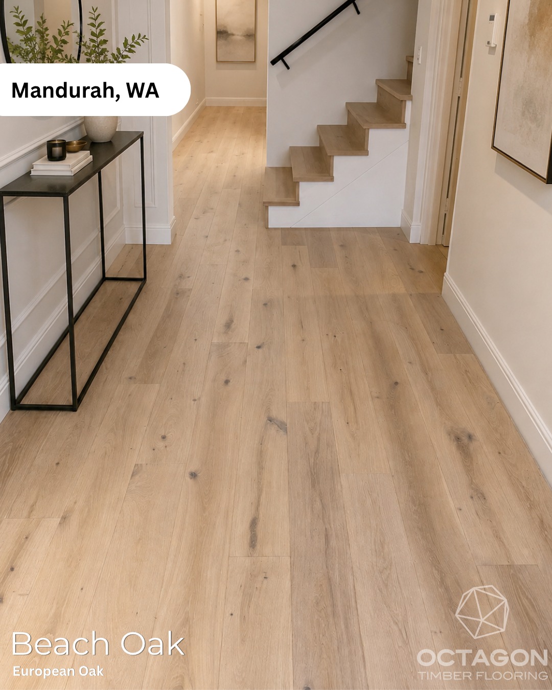 A beautiful entrance sets the tone for the entire home — and Beach Oak does it effortlessly.
With its soft natural tones, gentle grain detail, and timeless warmth, Beach Oak brings a calm, refined, and luxurious feel to this entryway. It’s the perfect choice for creating a welcoming first impression while keeping the space bright, elegant, and beautifully balanced.
🎁 Visiting us for the first time?
We have a small welcome gift for you! Simply follow our page + save this post, then show us when you visit one of our showrooms.
Thinking about upgrading your floors? Come in and explore our flooring collections in person.
📍 Osborne Park | Subiaco(Home Base) | Canning Vale
📞 08 9244 1122
#OctagonTimberFlooring #TimberFlooringPerth #PerthHomes #FlooringInspiration #LuxuryInteriors