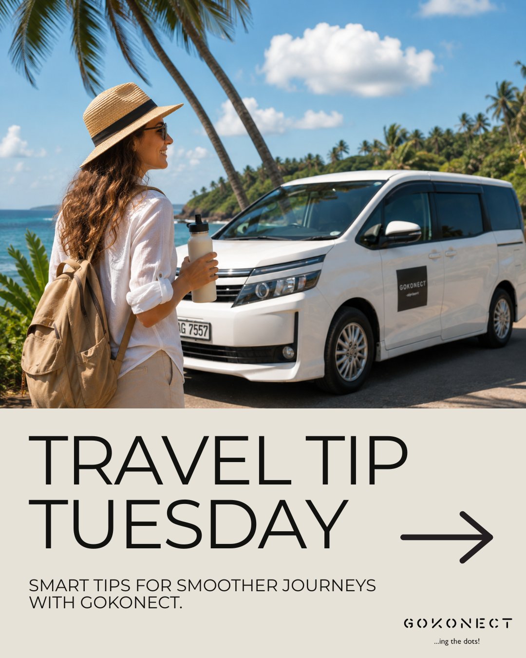 💧 Travel Tip Tuesday
Keep the adventures flowing, stay hydrated! Whether you're exploring Sri Lanka's sights, enjoying a long road trip, or wandering through the countryside, carrying a reusable water bottle helps you stay refreshed along the way. 🌴☀️
Hydrate. Explore. Enjoy every moment.
Save this tip for your next Sri Lankan adventure!
#TravelTipTuesday #GoKonect #SriLankaTravel #TravelSmart #TravelMadeEasy