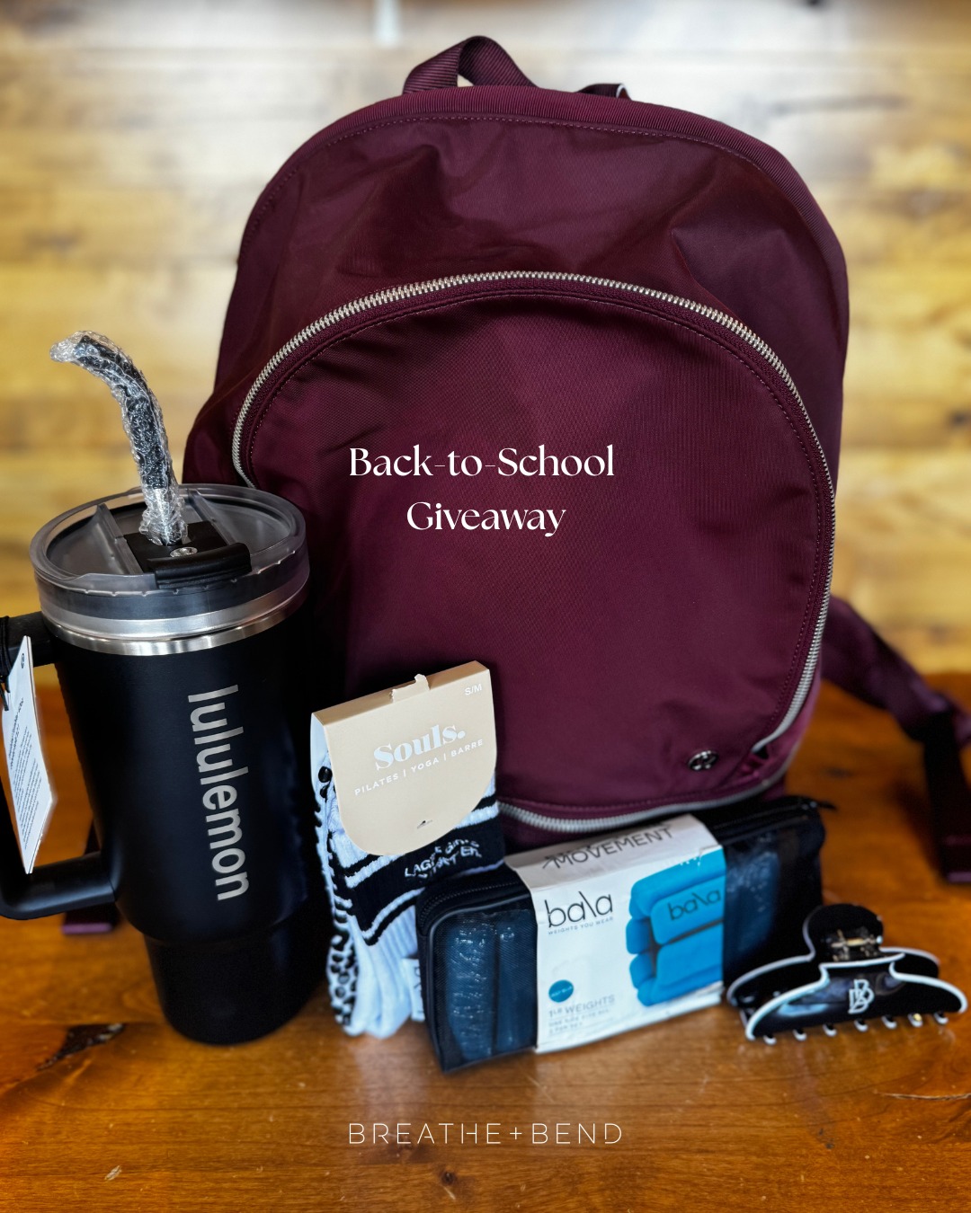 🎒 BACK-TO-SCHOOL GIVEAWAY! 🎒
School is back in session, routines are underway, and we felt like our B+B community deserves a giveaway! Whether you’re a new or current student at B+B, you could win a backpack packed with $260 worth of goodies!
To enter:
✨ Like and comment on this post
✨ Follow our Instagram
✨ Share a picture or selfie with our Back-to-School B+B photo banner and what you love about Breathe+Bend
Don’t forget to tag us so we can see your photo and count your entry! Good luck! 🤎