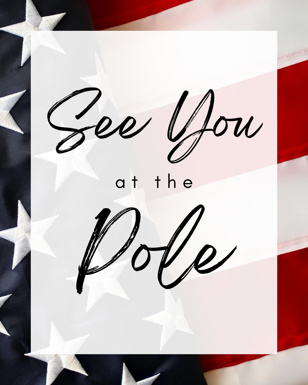 Come out for a time of prayer at 7:45 this morning around the flagpole.
2 Chronicles 7:14, "If my people, which are called by my name, shall humble themselves, and pray, and seek my face, and turn from their wicked ways; then will I hear from heaven, and will forgive their sin, and will heal their land."
