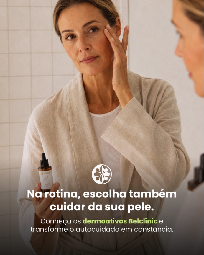 Existe beleza em se escolher todos os dias. ✨
Entre tantas prioridades, não se deixe para depois.
Cuide da sua pele com os dermoativos Belclinic e transforme o autocuidado em uma escolha constante.
Porque cuidar de você também é prioridade. Escolha Belclinic. Escolha você.