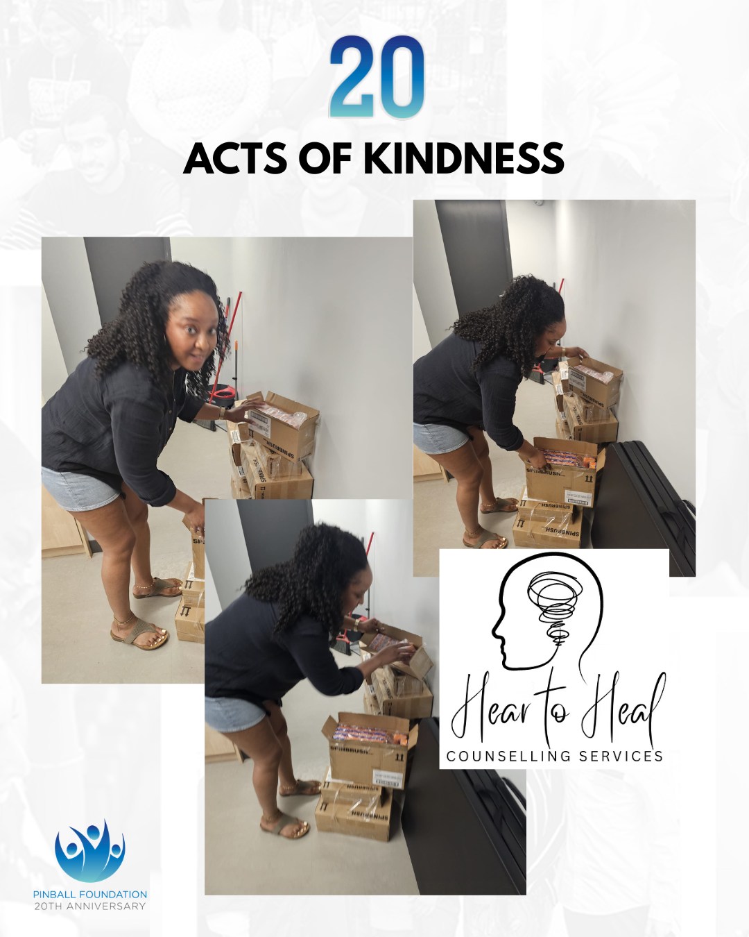 Small essentials can make a meaningful difference. 💙
For another one of our #20ActsofKindness, one of our team members donated 250 electric toothbrushes to Hear to Heal Counselling Services, an organization working alongside youth and community to create spaces for healing, connection and growth.
As we celebrate 20 years of the Pinball Foundation, we’re continuing to find simple ways to support the people and organizations making a difference in our communities.
How are you spreading kindness in your community?