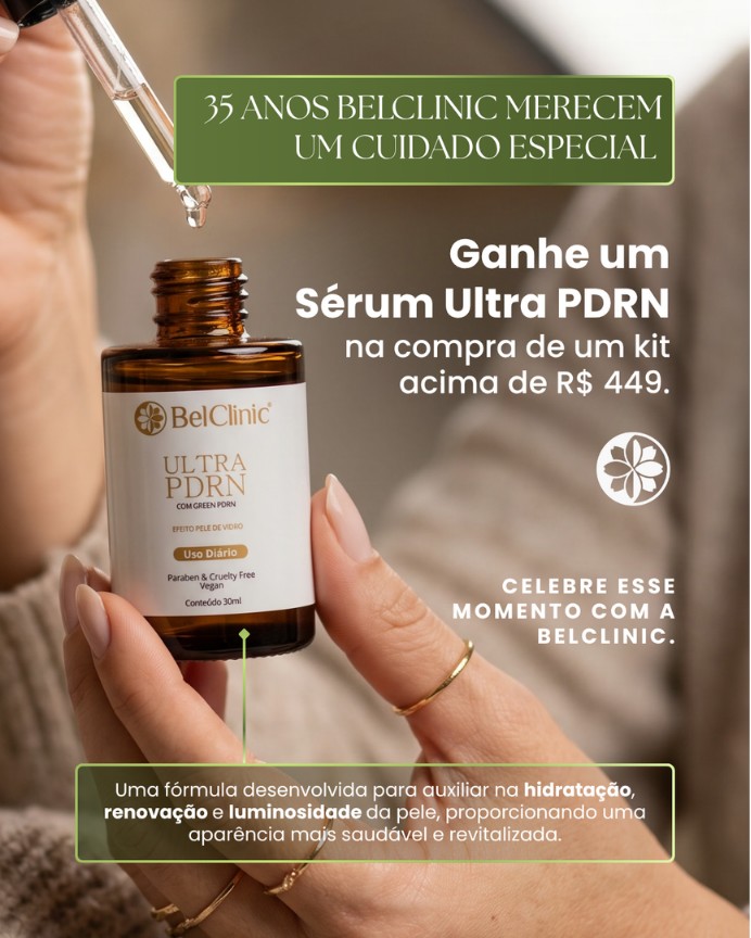 Seu cuidado com a pele merece um toque a mais. ✨
Durante o mês de agosto, nas compras acima de R$449, você ganha o Ultra PDRN para complementar sua rotina de skincare com ainda mais cuidado e sofisticação.
Uma experiência Belclinic pensada para tornar o seu ritual de autocuidado ainda mais completo.
Aproveite essa oportunidade especial. Enquanto durarem os estoques.