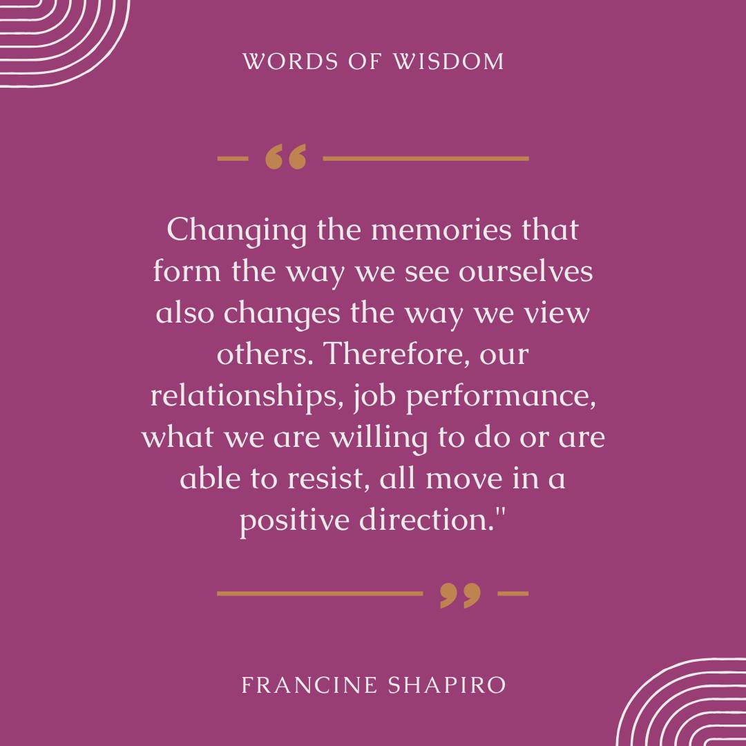 Changing the memories that form the way we see ourselves also changes the way we view others. Therefore, our relationships, job performance, what we are willing to do or are able to resist, all move in a positive direction." - Francine Shapiro
This is the heart of why I do this work. 💛 Healing one memory can ripple into every relationship you have.
Want more reflections like this? Subscribe to my newsletter at the link in my bio.
#EMDR #TraumaHealing #InspirationalQuote #HealingJourney #FrancineShapiro