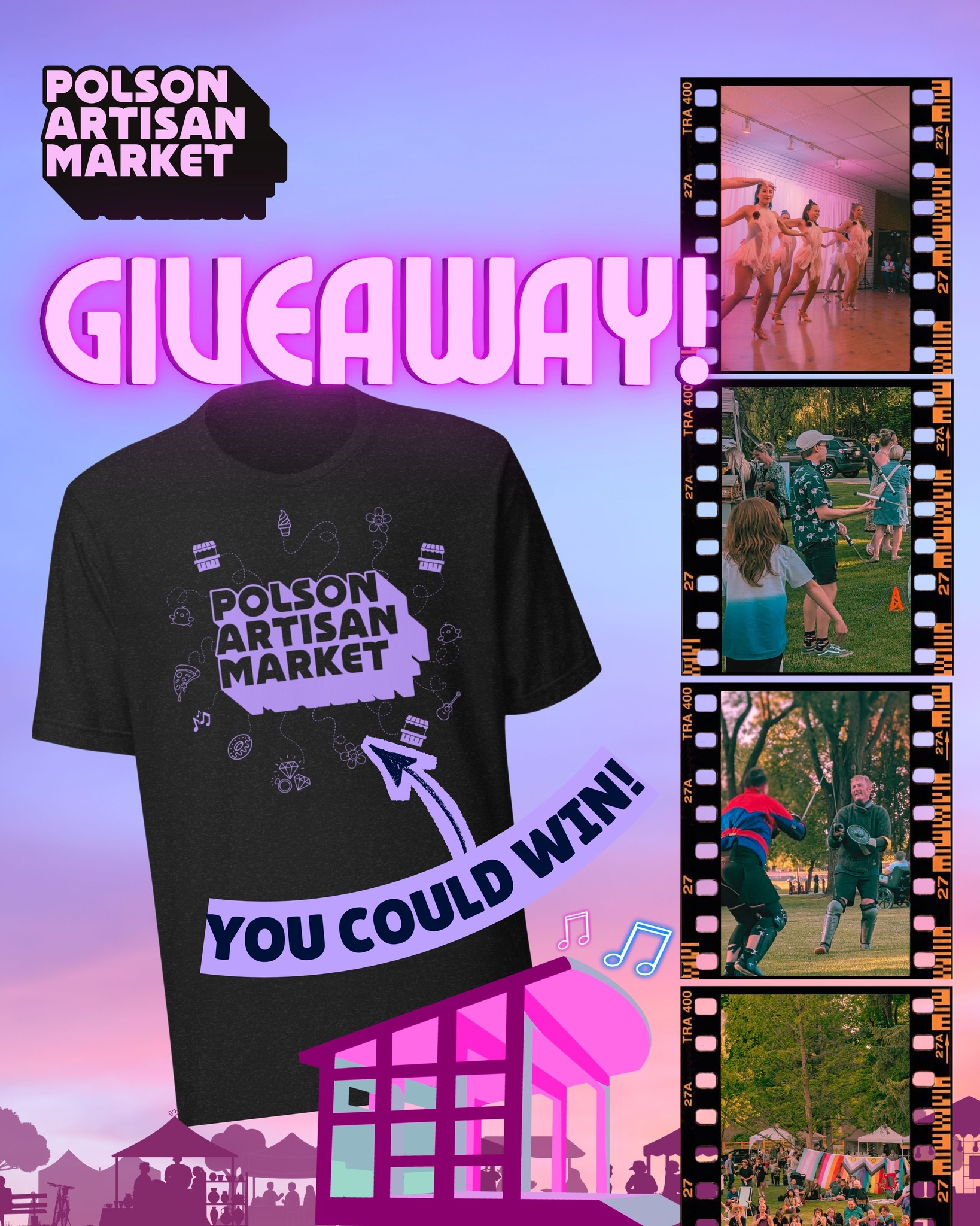 We're giving away one Polson Night Market t-shirt, sized X-Large! All you have to do is get in the comments, tag a friend, and tell us your favourite summer memory so far!!