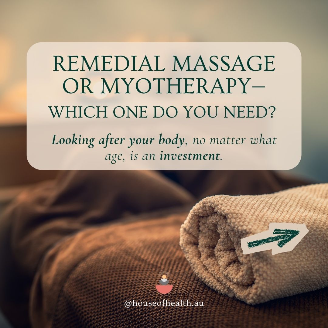 Massage or Myotherapy—Which One Do You Need? 🤔
Both may help with muscle pain and tension, but their approaches differ.
🌿 REMEDIAL MASSAGE
Remedial Massage focuses on the muscles and other soft tissues. It may be a suitable choice if you’re experiencing:
✅ General muscle tension or soreness
✅ Tightness from work, exercise or daily activities
✅ Stress-related muscular tension
✅ A particular area that feels stiff or uncomfortable
🌿 MYOTHERAPY
Myotherapy takes a more assessment-based approach to musculoskeletal pain and movement concerns. It may be helpful when you’re experiencing:
✅ Persistent or recurring pain
✅ A sporting or overuse injury
✅ Restricted movement or reduced function
✅ A concern that requires a more detailed assessment
✅ Support with injury recovery or prevention
Depending on your needs, treatment may include massage, dry needling, cupping, TENS, joint mobilisation and muscle energy techniques.
So, which should you choose?
✨️ Choose Remedial Massage when your main goal is hands-on treatment for general muscular tension, soreness or a specific tight area.
✨️ Consider Myotherapy when your concern is persistent, recurring or affecting how you move—and you would benefit from a more detailed physical assessment.
At House of Health Clinic, Wesley is a certified Myotherapist & Remedial Massage Therapist passionate about helping people move better, recover well and manage pain. With experience supporting busy professionals and elite athletes—including the Western Bulldogs Football Team—Wesley combines evidence-informed care with a genuine, client-focused approach. He also values relaxation massage for easing stress and creating space to unwind.
Not sure which treatment to book? Wesley can discuss your needs and help you choose the most suitable option. 🌿
@peakperformancemyo
#myotherapy #RemedialMassage #remedialmassage #musclepain #musclepains #painmanagement #injuryrecovery #sportsrecovery #MusculoskeletalHealth #musculoskeletalhealth #massagetherapy #massagetherapylife #mooneeponds #melbournehealth #peakperformancemyotherapy #houseofhealthclinic