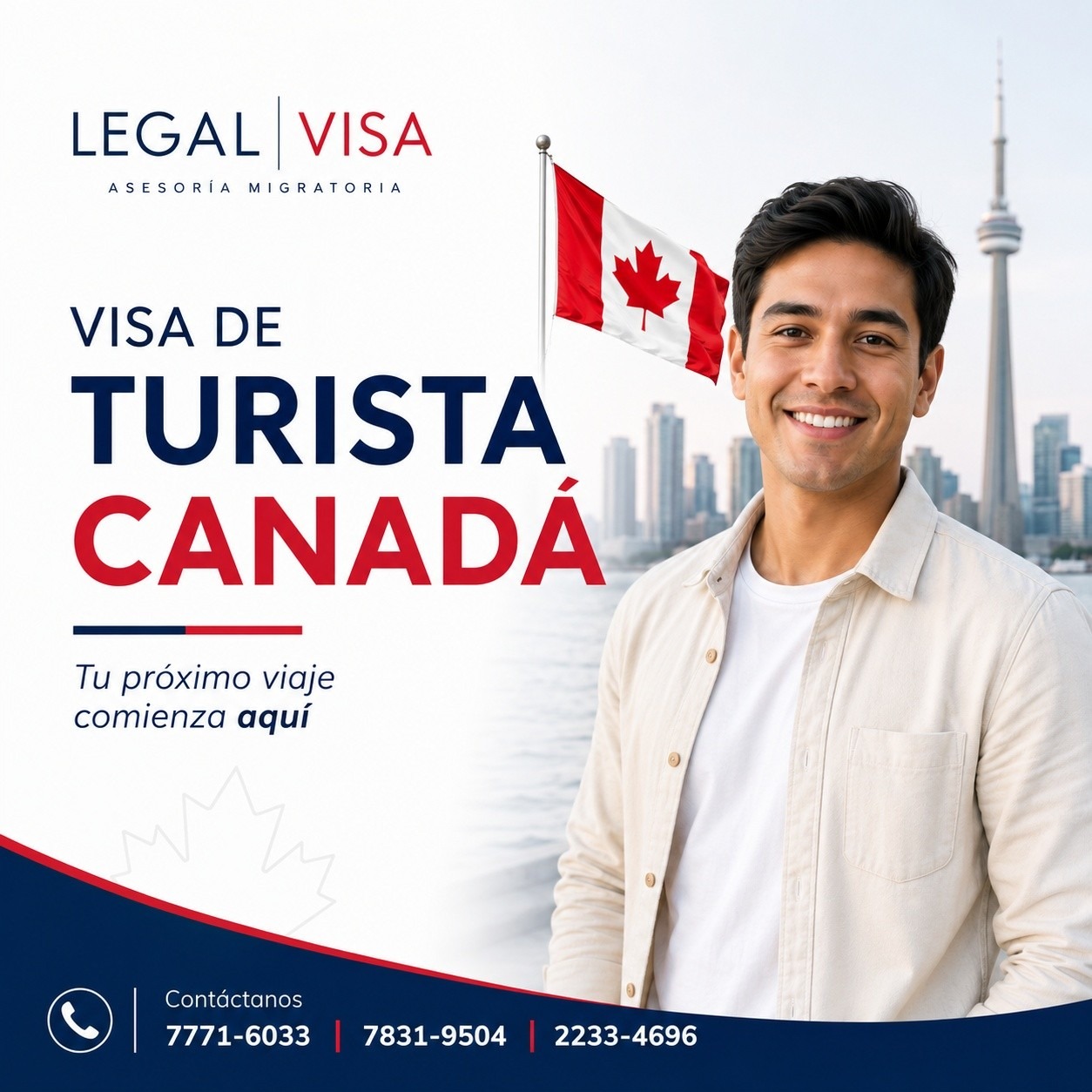 🇨🇦 ¿Querés viajar a Canadá? 🌍
¡Nosotros te ayudamos a hacerlo realidad! ✈️
En Legal Visa Asesoría Migratoria te acompañamos en todo el proceso para obtener tu visa de turista canadiense sin estrés ni errores.
Con nuestra asesoría profesional, viajar por placer, visitar a tu familia o conocer Canadá está más cerca de lo que pensás. 🍁
📋 Llenado correcto de formularios
📑 Revisión completa de documentos
🧭 Guía paso a paso hasta el envío de tu solicitud
💬 Escribinos hoy y comenzá tu trámite con confianza.
⚠️ Recordá: la embajada decide, pero una buena preparación puede marcar la diferencia.
📲2233-4696
📲 WhatsApp: 7831-9504 / 7771-6033
📍 Legal Visa Asesoría Migratoria
🔐 Profesionalismo que te abre las puertas a Canadá 🇨🇦