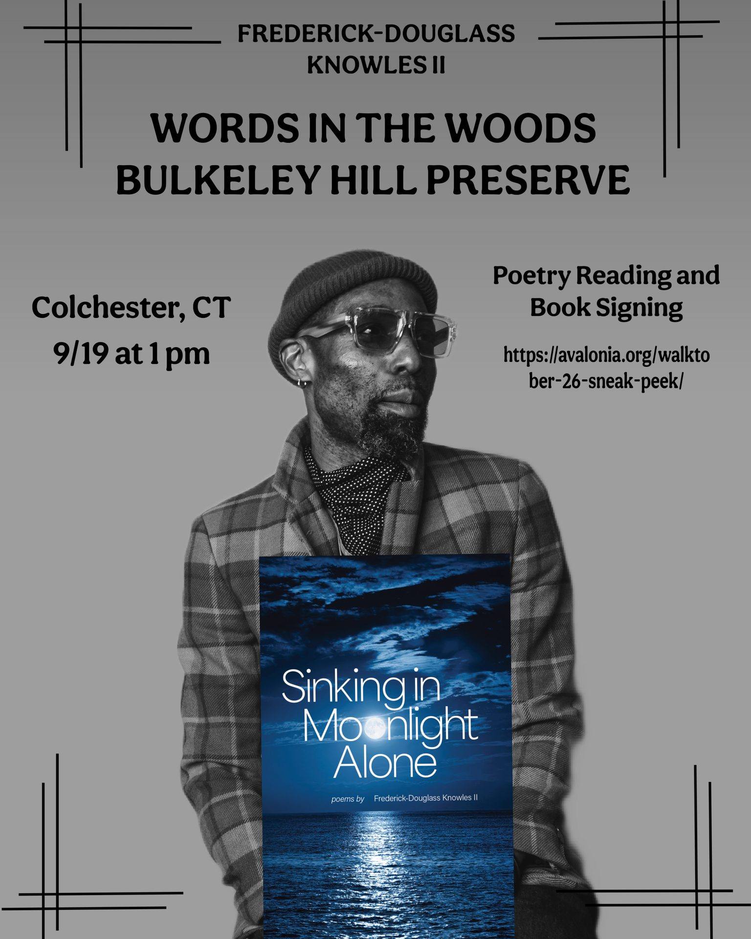 Join #WoodhallPress #author Frederick-Douglass Knowles II for a #poetryreading featuring his #newbook SINKING IN MOONLIGHT ALONE! More information via link in bio. @freedomdouglass
#poetry #poems #mustread #mentalhealth #religion #addiction #isolation #poetrycollection #summerrelease #newbook #newrelease #authorevent