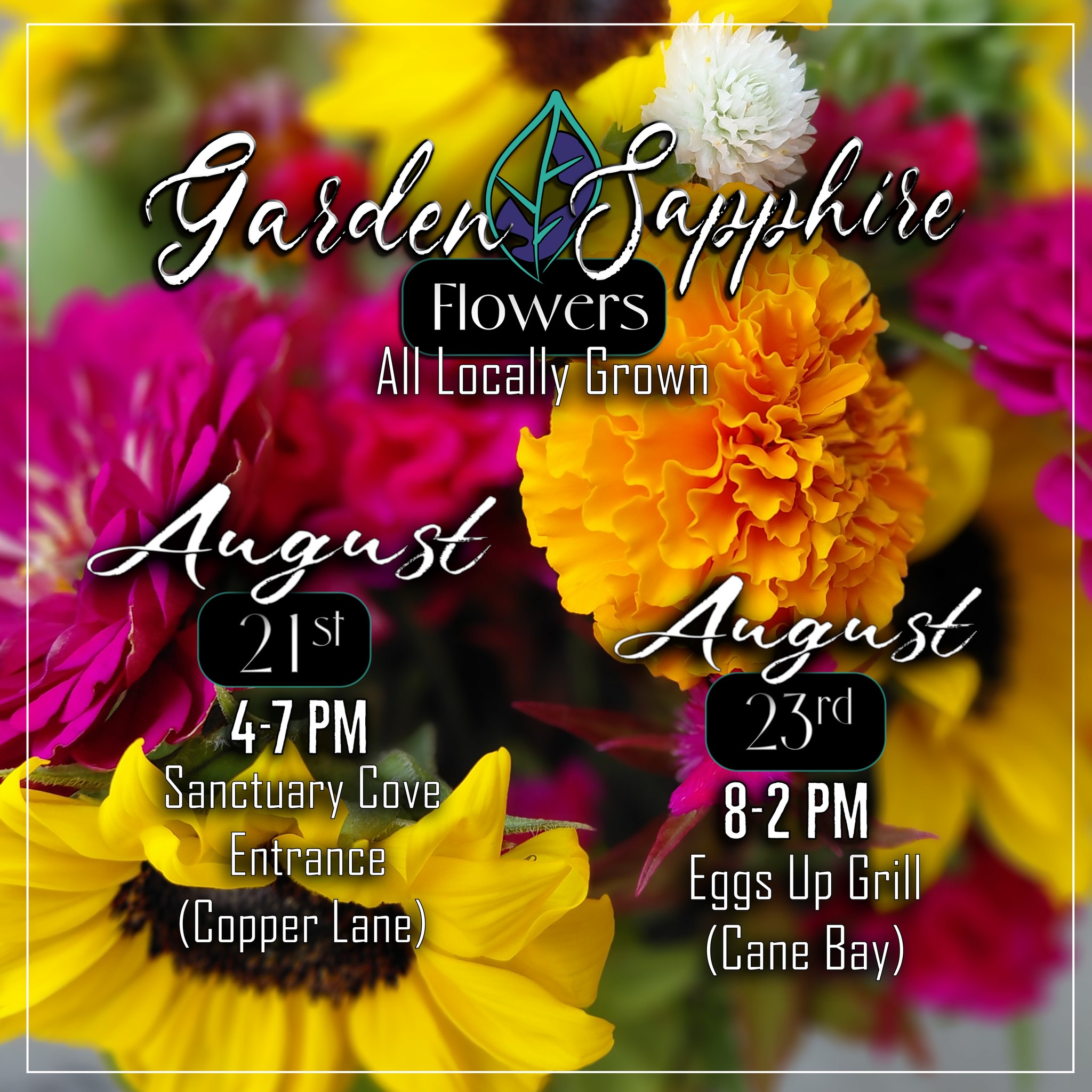 Looks like it will be a Beautiful Friday for us to bring you your weekend Bouquets! Looks like we MIGHT not get flooded out this evening......but no guarantees with this Southern Weather!
We will be at our pop-up spot outside the Second Entrance to Sanctuary Cove (at Copper Lane) 4-7pm, accompanied by El Kiosko food truck for you to get your grub on!
Sunday we will be outside Eggs Up Grill 8am-2pm.
Can't wait to see you!
@followers