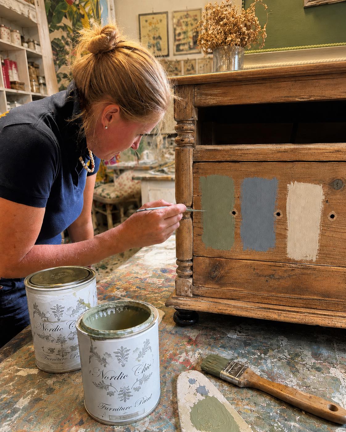 💡 TOP TIP TUESDAY 💡
Loved the colour on the tin? Great. Now test it before you commit… 👀🎨
One of the easiest mistakes to make when choosing a furniture colour is assuming it will look exactly the same once it’s on the piece.
It often won’t.
The wood underneath, the amount of natural light, the room around it and even the time of day can completely change how a colour feels.
A soft green can suddenly look much darker.
A grey can start looking blue.
A warm cream can look far cooler than you expected.
✨ TOP TIP: If you’re choosing between a few shades, paint small test patches directly onto the piece and live with them for a little while before deciding.
Look at them:
☀️ In daylight
🌥️ In shade
💡 Under indoor lighting
🌙 And again in the evening
You might be surprised which one you keep coming back to.
Because sometimes the colour you were certain you wanted… is the first one you rule out. 😂
So before you paint the whole thing:
Test it. Walk away. Come back. Then decide. 🖌️✨
Have you ever loved a paint colour until you actually put it on the furniture? 😆
Kirsti & Orson 🦉
✨ Re-loving Forgotten Gems
📍 Le Hibou Chic, Bellac
#LeHibouChic #TopTipTuesday #Bellac #HauteVienne #FurnitureUpcycling #FurnitureRestoration #FurnitureMakeover #FurniturePainting #ColourInspiration #PaintColours #NordicChicPaint #UpcycledFurniture #SupportSmallBusiness #shoplocal