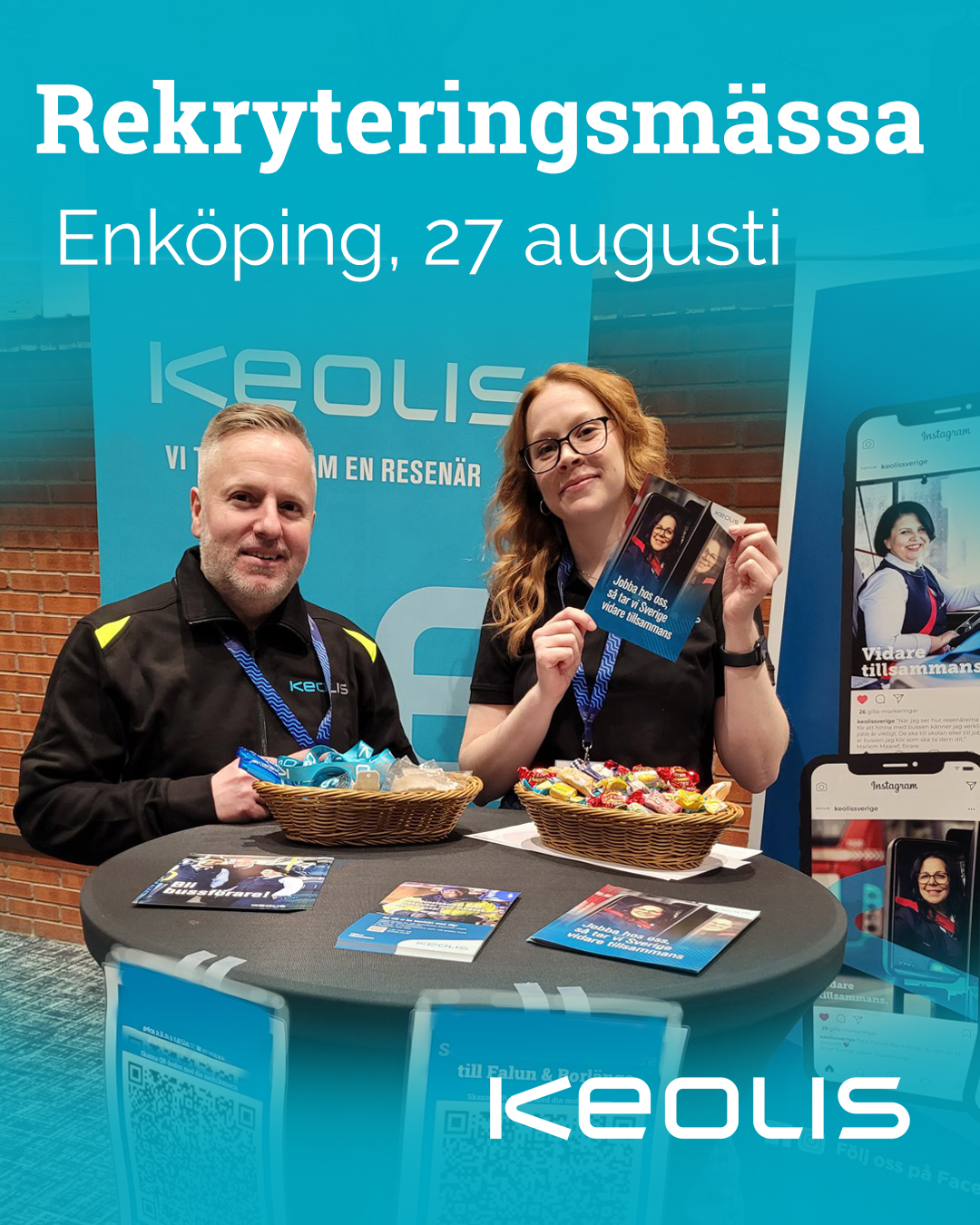 Kom och träffa oss på Rekryteringsmässan i Enköping den 27 augusti! 🌟
Är du nyfiken på att arbeta hos Keolis? Välkommen till vår monter! Vi berättar gärna mer om våra yrken och vilka vägar som finns till ett jobb hos oss.
På mässan får du även träffa andra lokala arbetsgivare från olika branscher, ställa frågor och knyta nya kontakter. Eventet pågår mellan kl. 15.00–18.00.
Läs mer på: keolis.se/event
📍 Adress:
Kompassen
Kaptensgatan 4
749 35 Enköping
#RekryteringsmässanEnköping #BliBussförare #BliBusschaufför #BliMekaniker