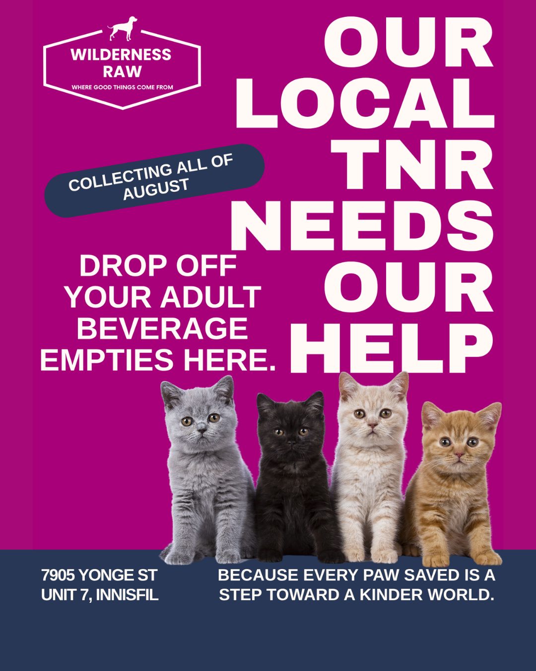 Only a couple days left to drop your empties off. Last day is Aug 31st.