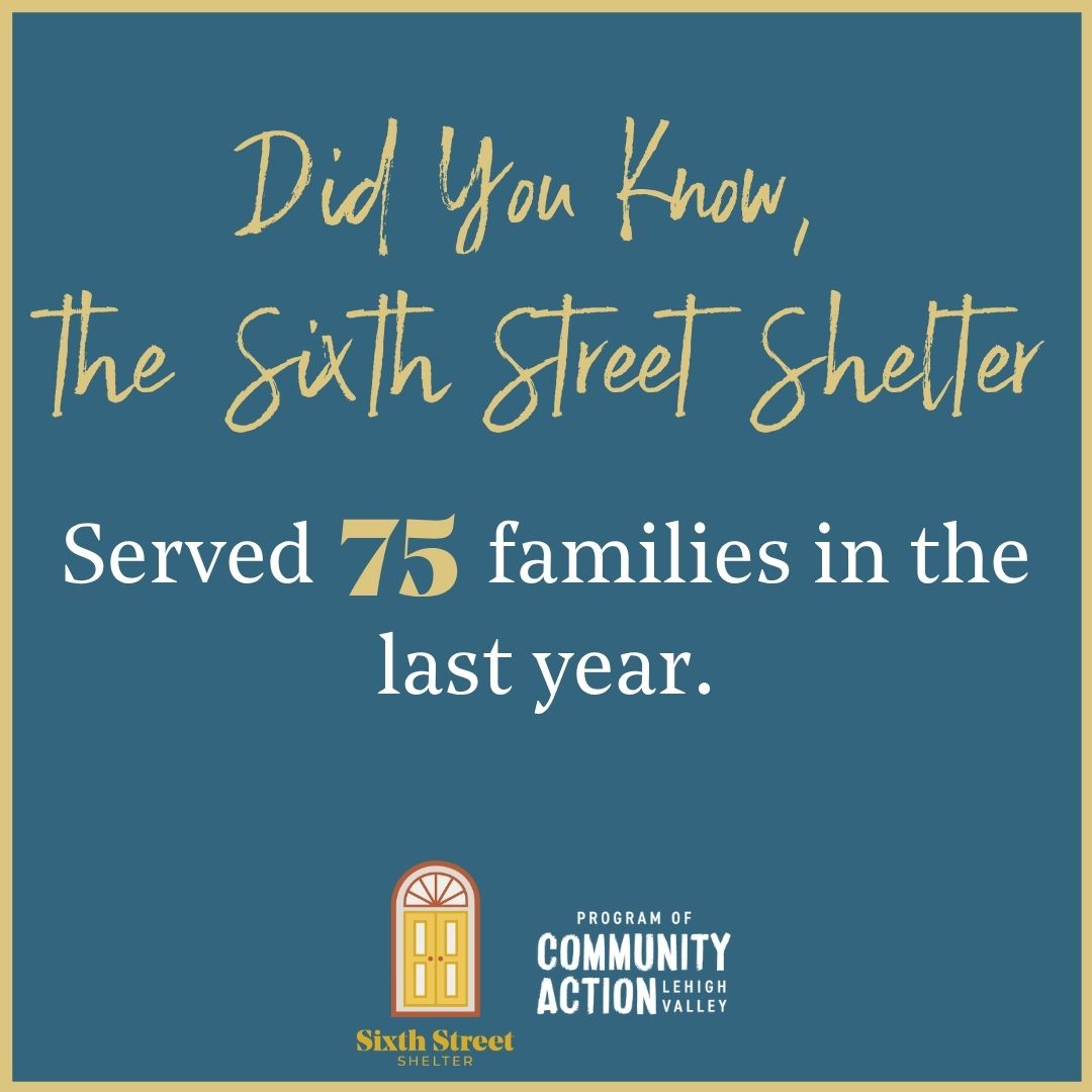 š Did you know?
The Sixth Street Shelter served 75 families in the last year. Behind that number are parents, children, and individuals who found safety, support, and a path toward stable housing. ā¤ļø
Help us continue providing shelter, support, and hope to local families. Learn how you can get involved at https://www.sixthstreetshelter.org/
#SixthStreetShelter #CommunityActionLV #DidYouKnow #AllentownPA #LehighValley #Community