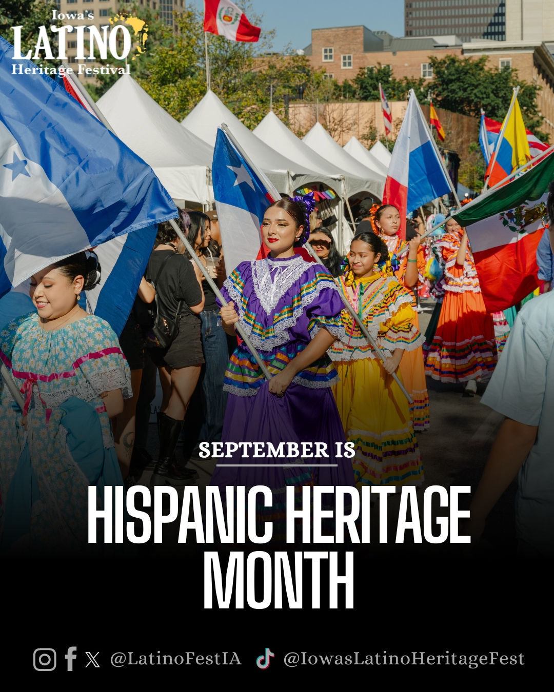 Today is September 1st, which means it is officially Hispanic Heritage Month! ๐ต๐ช๐จ๐บ๐จ๐ด๐ช๐จOne amazing way to celebrate our culture and traditions is to attend our annual festival on September 26th & 27th!๐ต๐ท๐ฌ๐น๐ฒ๐ฝ See you there!๐ง๐ท๐ต๐พ
How will you be celebrating this month?
#HispanicHeritageMonth #latinocommunity #desmoines
