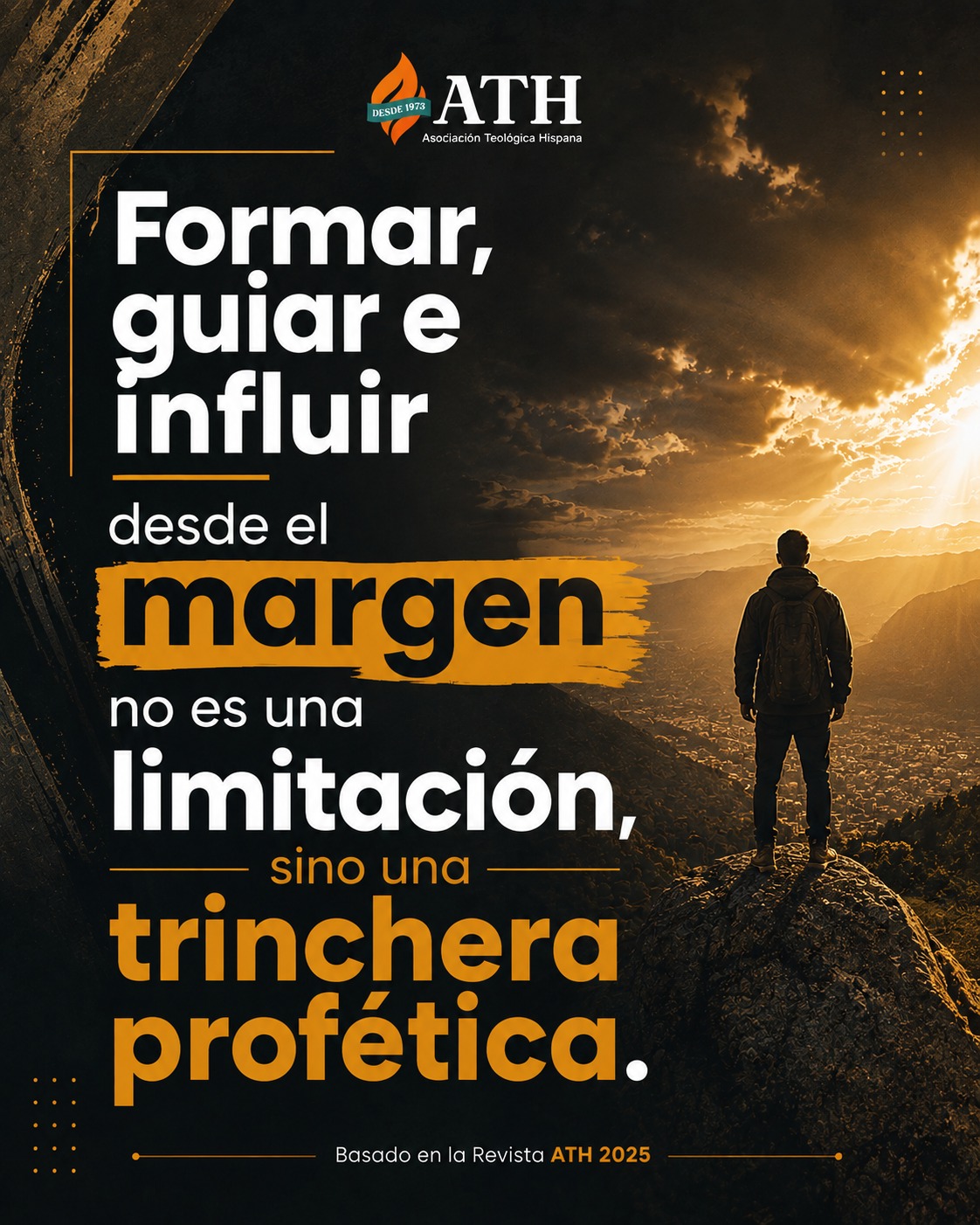 Hay lugares que el mundo llama “margen”… pero que Dios puede convertir en espacios de propósito, formación y transformación. 🔥
Liderar no siempre significa ocupar el centro. A veces significa servir donde pocos miran, escuchar las voces que otros ignoran y permanecer fieles cuando no hay aplausos.
Porque formar, guiar e influir desde el margen no es una limitación: es una trinchera profética.
💬 ¿Qué significa para ti liderar desde el margen? Te leemos en los comentarios.
📖 Reflexión basada en Nuestra Jornada — Revista ATH 2025.
#DesdeElMargen #ATH #AsociaciónTeológicaHispana #NuestraJornada #LiderazgoCristiano