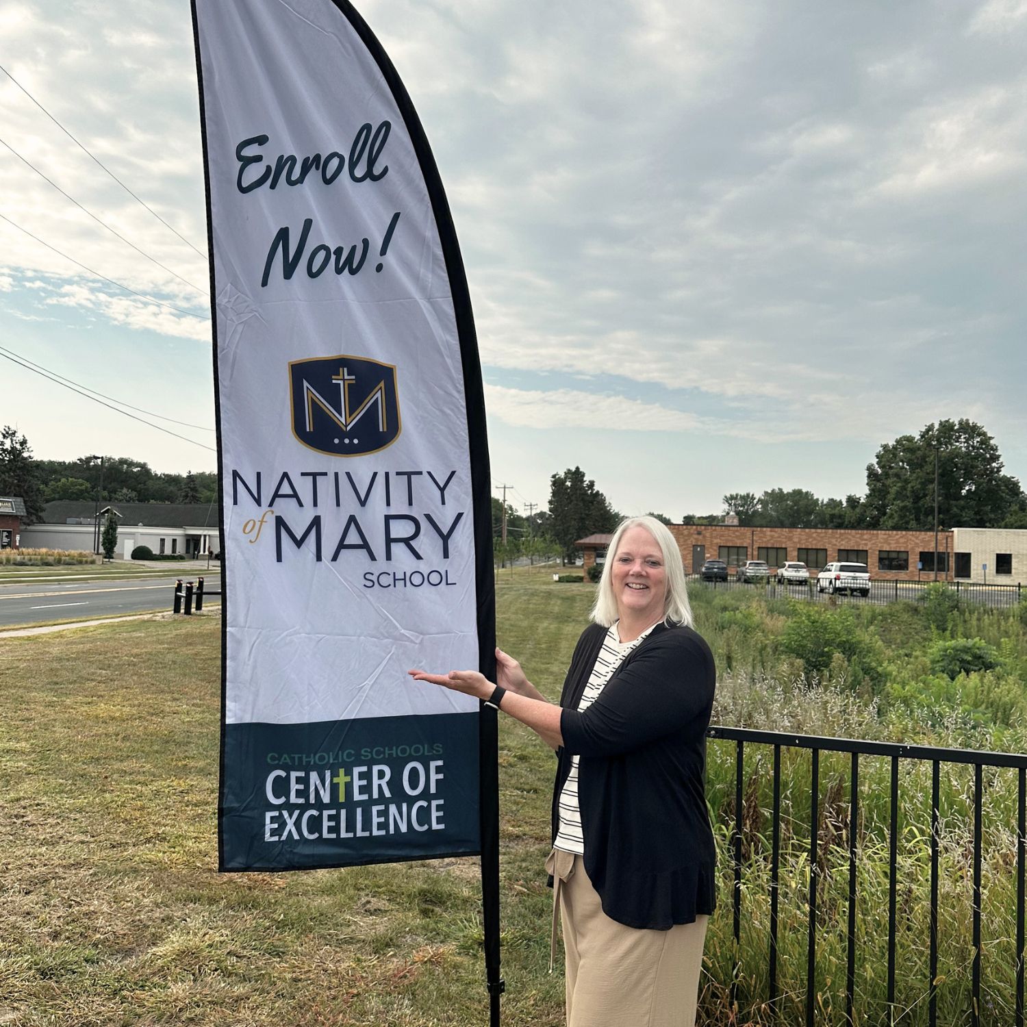 We’re flying into the new school year with a few exciting additions!
A big thank you to CSCOE for our new Nativity feather flag — the perfect way to welcome families, students, and visitors!
And making its debut alongside our new flag is our new Interim Principal, Mrs. Tami Lodge! We’re excited to welcome Mrs. Lodge to the Nativity community and look forward to a wonderful year ahead.
New flag. New principal. Same Nativity spirit!
#NativityofMarySchool #NativityKnights #CSCOE #CatholicSchools #JoinUs #Preschool #Kindergarten #Preschoolthrough8thGrade