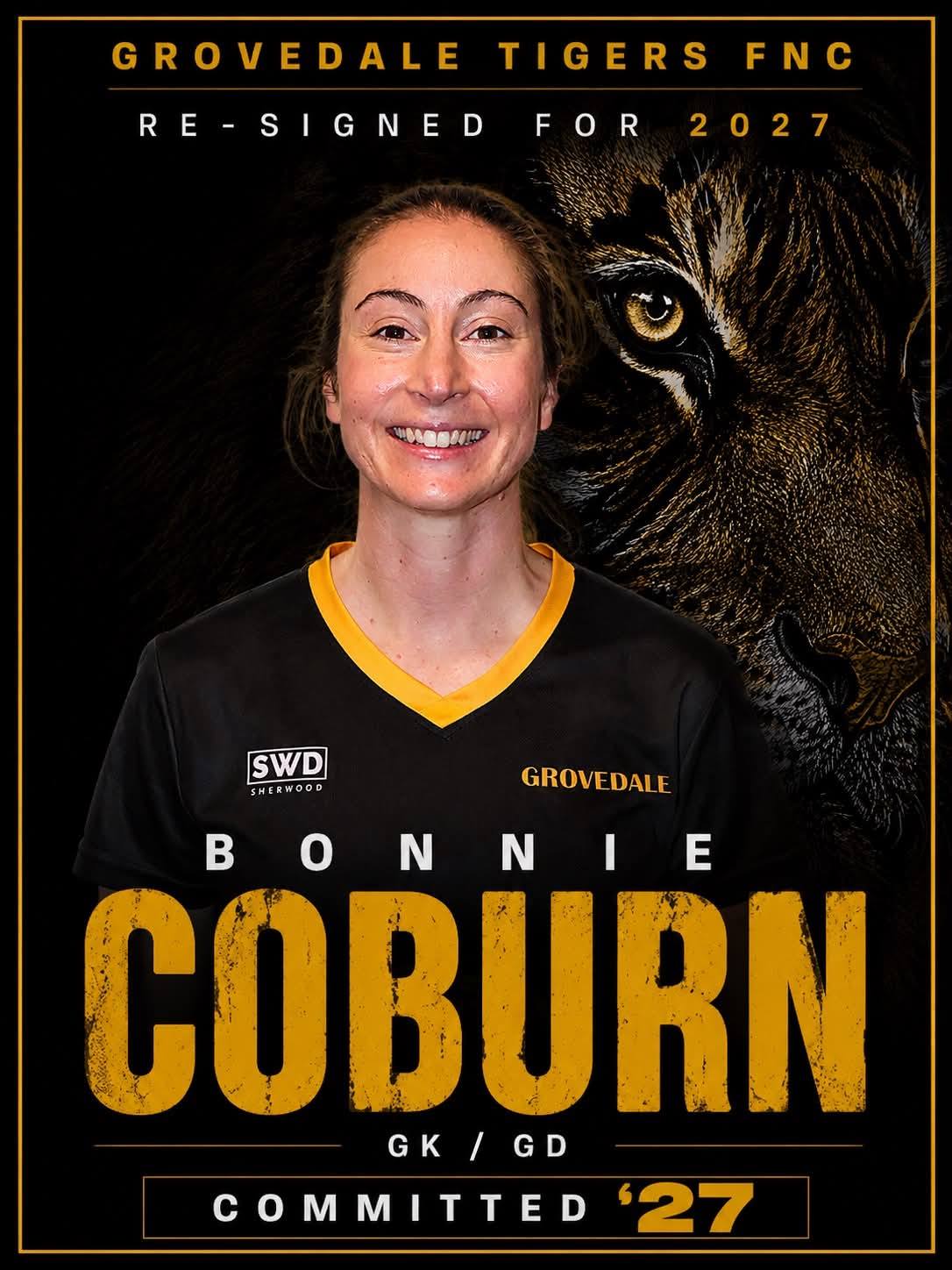🐯 RE-SIGNED FOR 2027! 🐯
We are super excited to announce that Morgan & Bonnie are re-signing with the Grovedale Tigers for the 2027 season! 💛🖤
It’s fantastic to have these girls continuing their journey with the club and we can’t wait to see what they can achieve together next year.
Their commitment, talent and passion for Grovedale is something we’re incredibly proud of, and we’re looking forward to another exciting season ahead.
And the best part… there are plenty more signings still to come! 👀🐯
Bring on 2027! 💛🖤