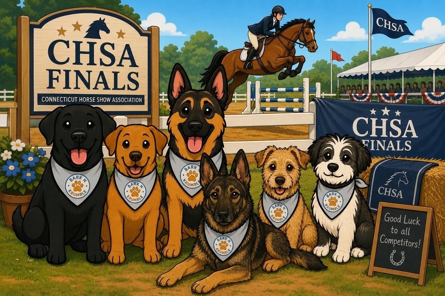 โ๏ธ๐ด GOOD MORNING, CHSA FINALS FANS! ๐ดโ๏ธ
Weโre heading back for another day at the Connecticut Horse Show Association Finals! ๐๐
Bark N Krumble will be at Fall Creek Farm TODAY from 10:00 AMโ3:30 PM, joining some incredible vendors for another fun day at the horse show!
And of course, Lucifer & Nova are coming back too! ๐ถ๐ถโค๏ธ If youโre at the show, make sure you come say hi to the Bark N Krumble crew!
Come cheer on the competitors, get a little shopping in, meet the pups, and stock up on tasty Bark N Krumble treats for your favorite four-legged friends! ๐พ
๐ Falls Creek Farm
368 Bailey Rd, Moosup, CT
โฐ 10:00 AMโ3:30 PM
๐ด Horse show action
๐๏ธ Local vendors
๐ถ Ryker, Lucifer & Nova
๐ช Delicious Bark N Krumble treats
โค๏ธ A great way to spend your Saturday!
Bring the whole crew and come enjoy the CHSA Finals with us! We canโt wait to see you! ๐พโค๏ธ
#BarkNKrumble #CHSAFinals #ConnecticutHorseShowAssociation #FallsCreekFarm #MoosupCT #HorseShowSaturday #CTEvents #ShopLocalCT #CTSmallBusiness #DogTreats #Lucifer #Nova