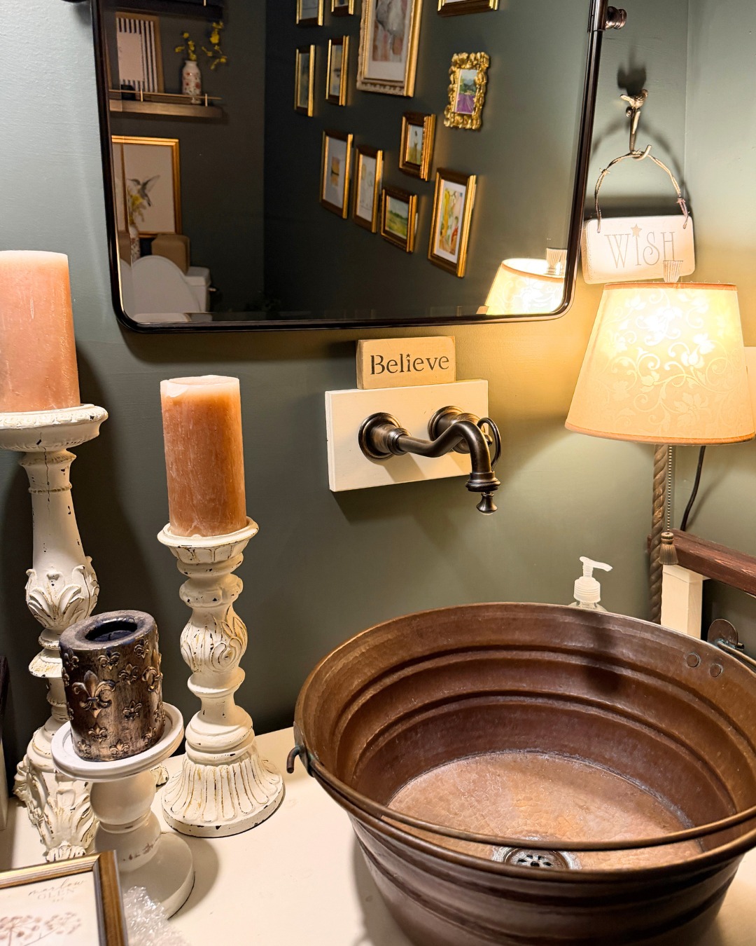 This week, I gave my powder room a little refresh, and I’m loving how it turned out! 🤎 I painted the walls Vintage Vogue by Benjamin Moore, added a gallery wall with some of my watercolors, brought in a few brass accents, and added floating shelves above the toilet.
It feels so much cozier now. Sometimes a little paint, a few new details, and some imagination are all you need to make a space feel completely different! 🤩
Follow along for more home updates!
#Homeowner #Redecorate #Paining #Decor #HomeInspo