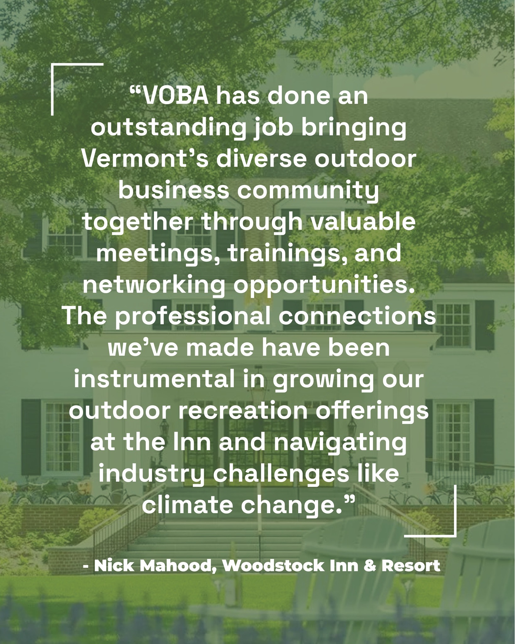 For Vermont’s outdoor businesses, being part of VOBA means being part of a statewide network that understands the opportunities and challenges facing our industry. (@woodstock.inn)
Membership creates opportunities to:
➡️ Build meaningful connections with other outdoor businesses and organizations
➡️ Learn through trainings, forums, and industry-focused events
➡️ Share ideas and learn from businesses navigating similar challenges
➡️ Stay informed about issues and policies affecting Vermont’s outdoor economy
➡️ Strengthen your business through resources, relationships, and collaboration
➡️ Help shape the future of Vermont’s outdoor industry
A stronger outdoor economy starts with businesses coming together, sharing what they know, and creating solutions that move the industry forward.
Join the network now! Link in bio to register. 🔗
#VermontOutdoorEconomy #VermontOutdoorBusiness #OutdoorIndustry #VermontBusiness #Vermont #VOBA #OutdoorRecreation #BusinessNetworking